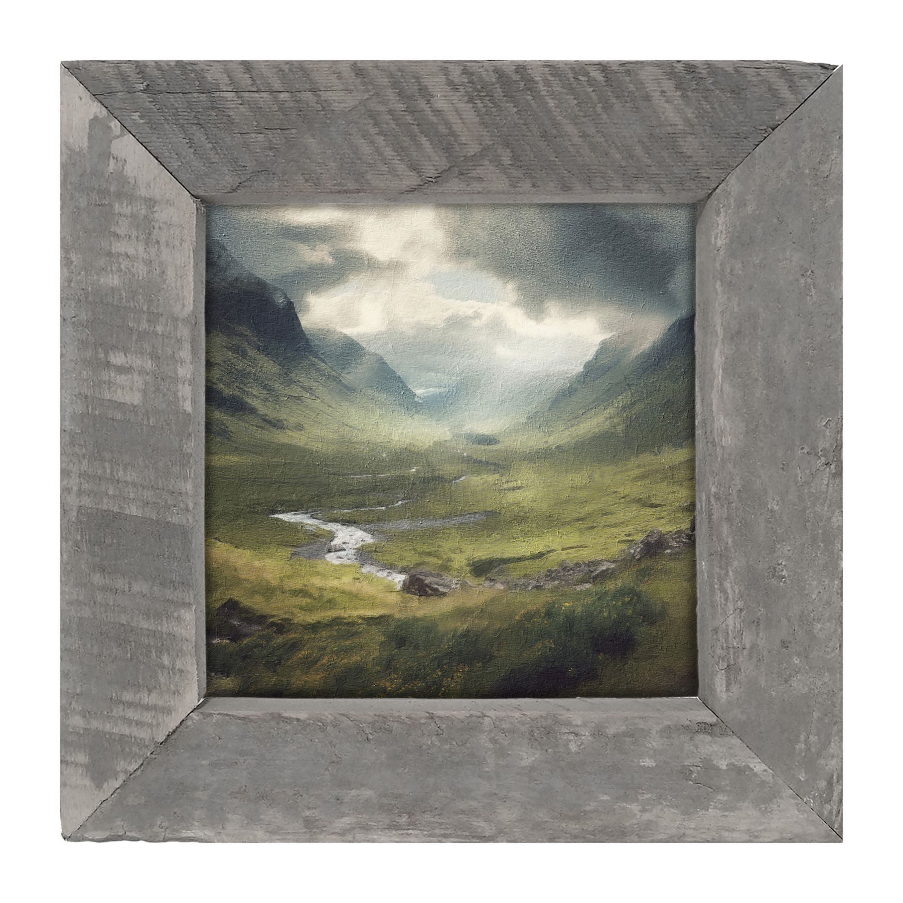 Foggy Valley - Framed art