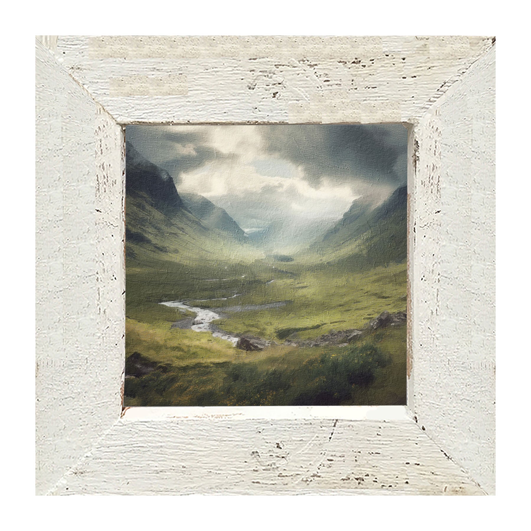 Foggy Valley - Framed art