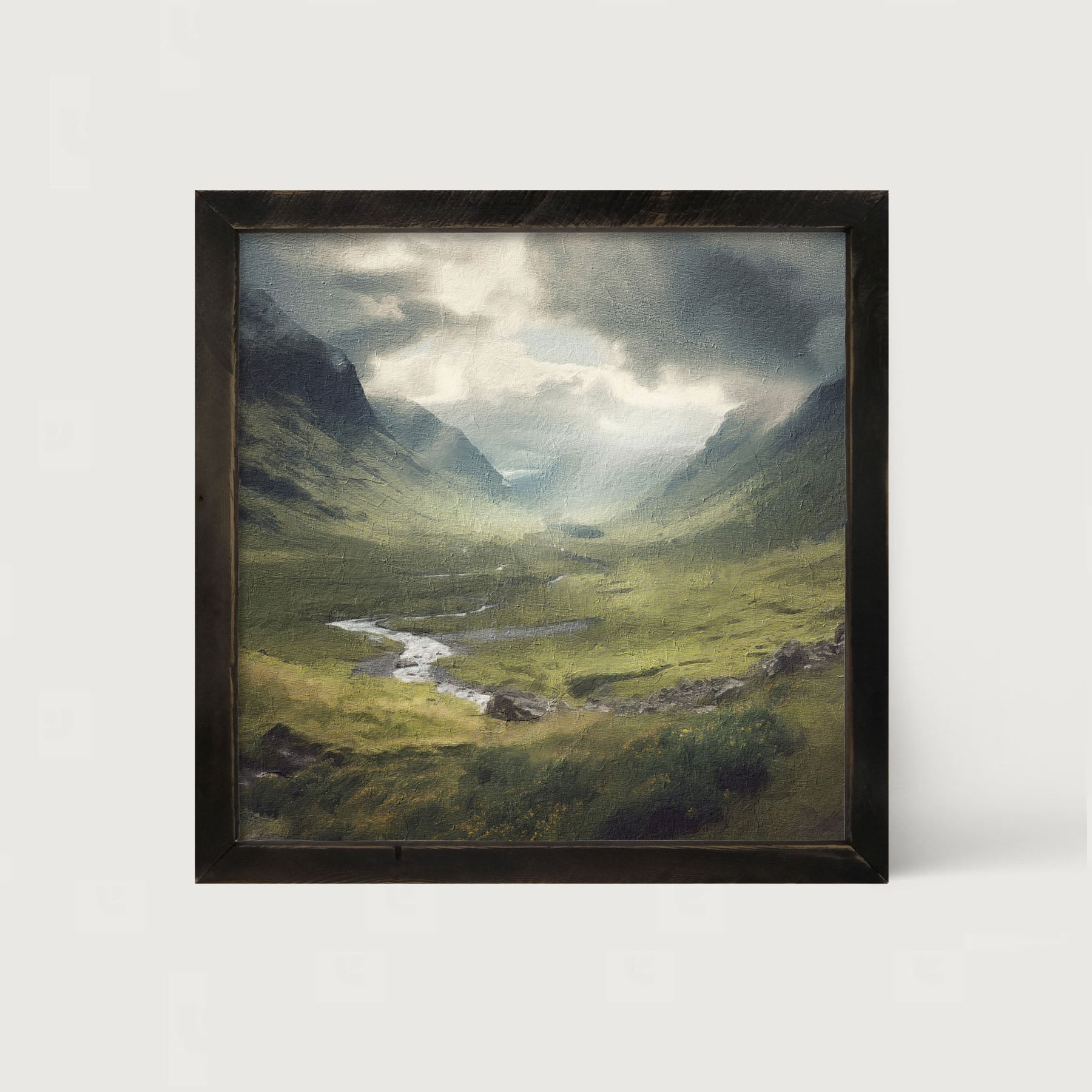 Foggy Valley - Framed art