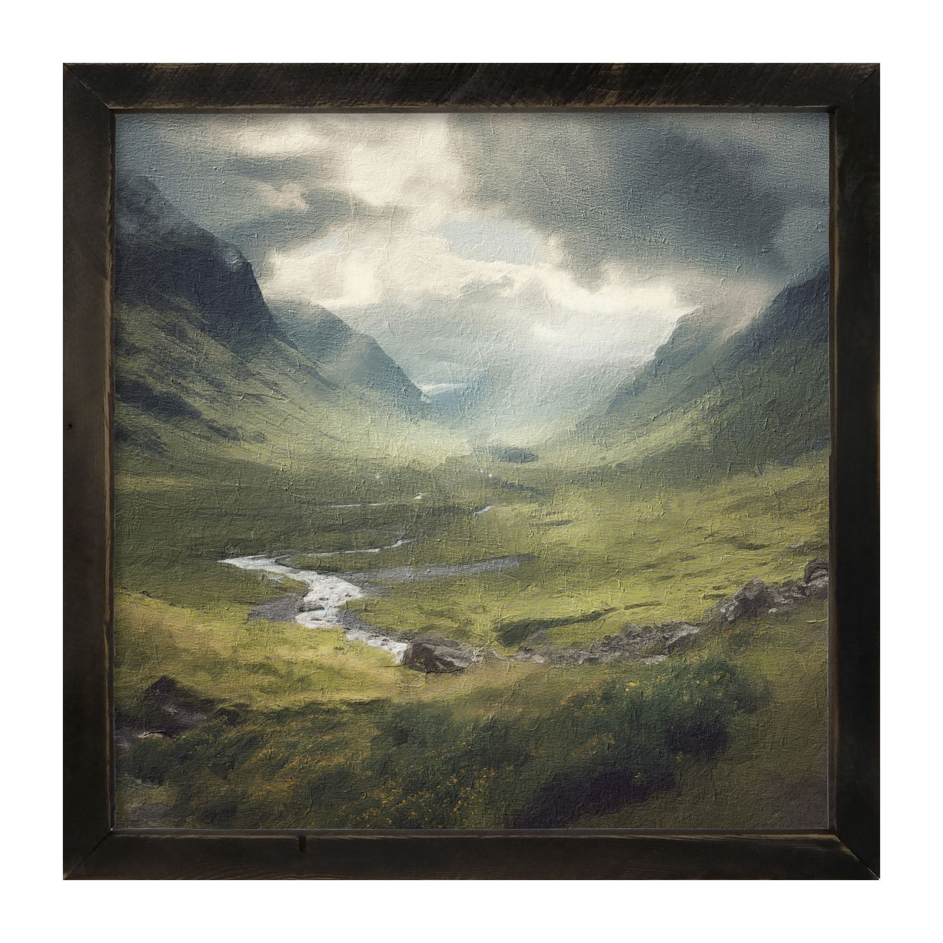 Foggy Valley - Framed art