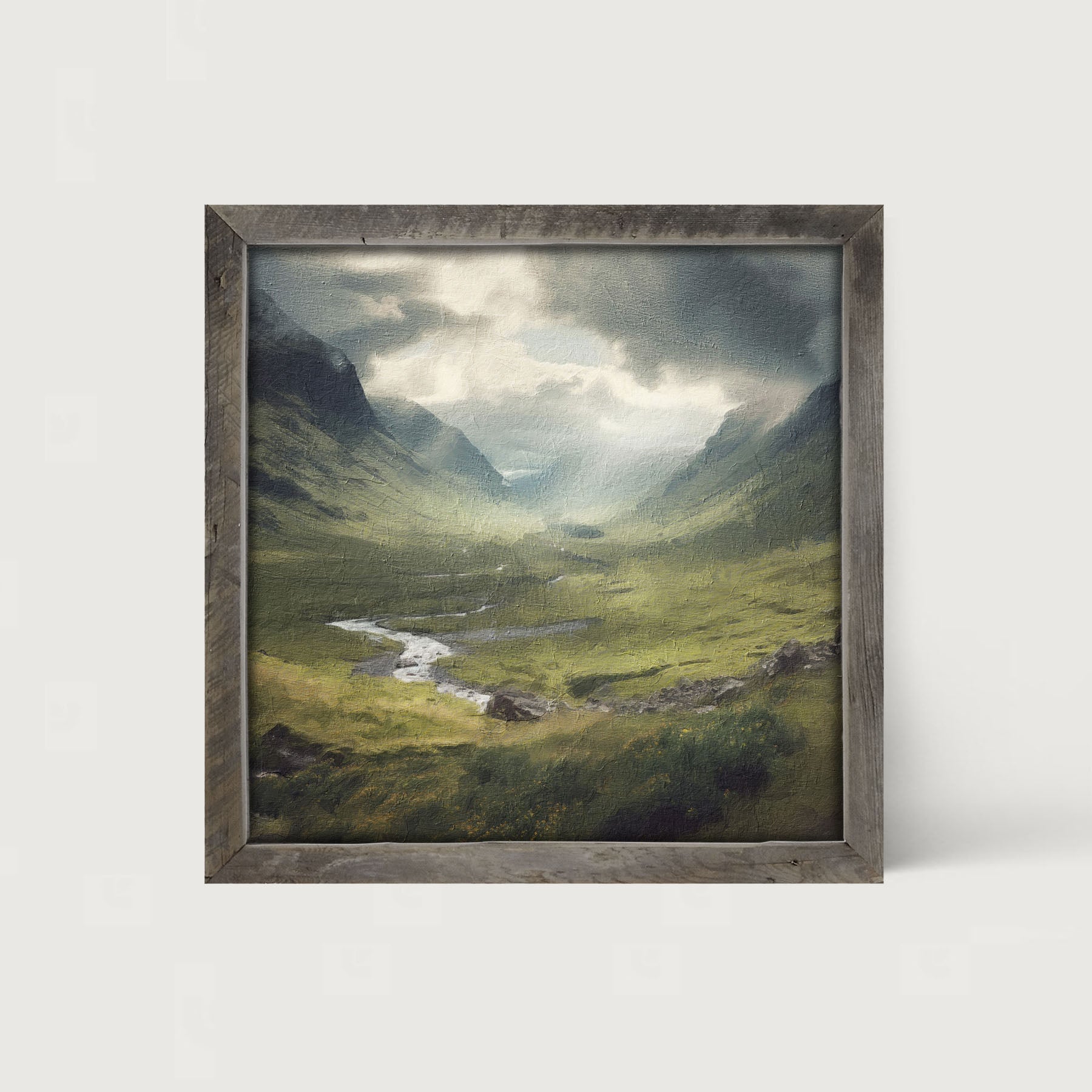 Foggy Valley - Framed art