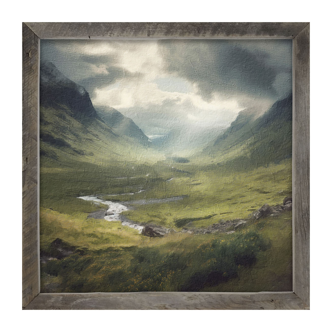 Foggy Valley - Framed art