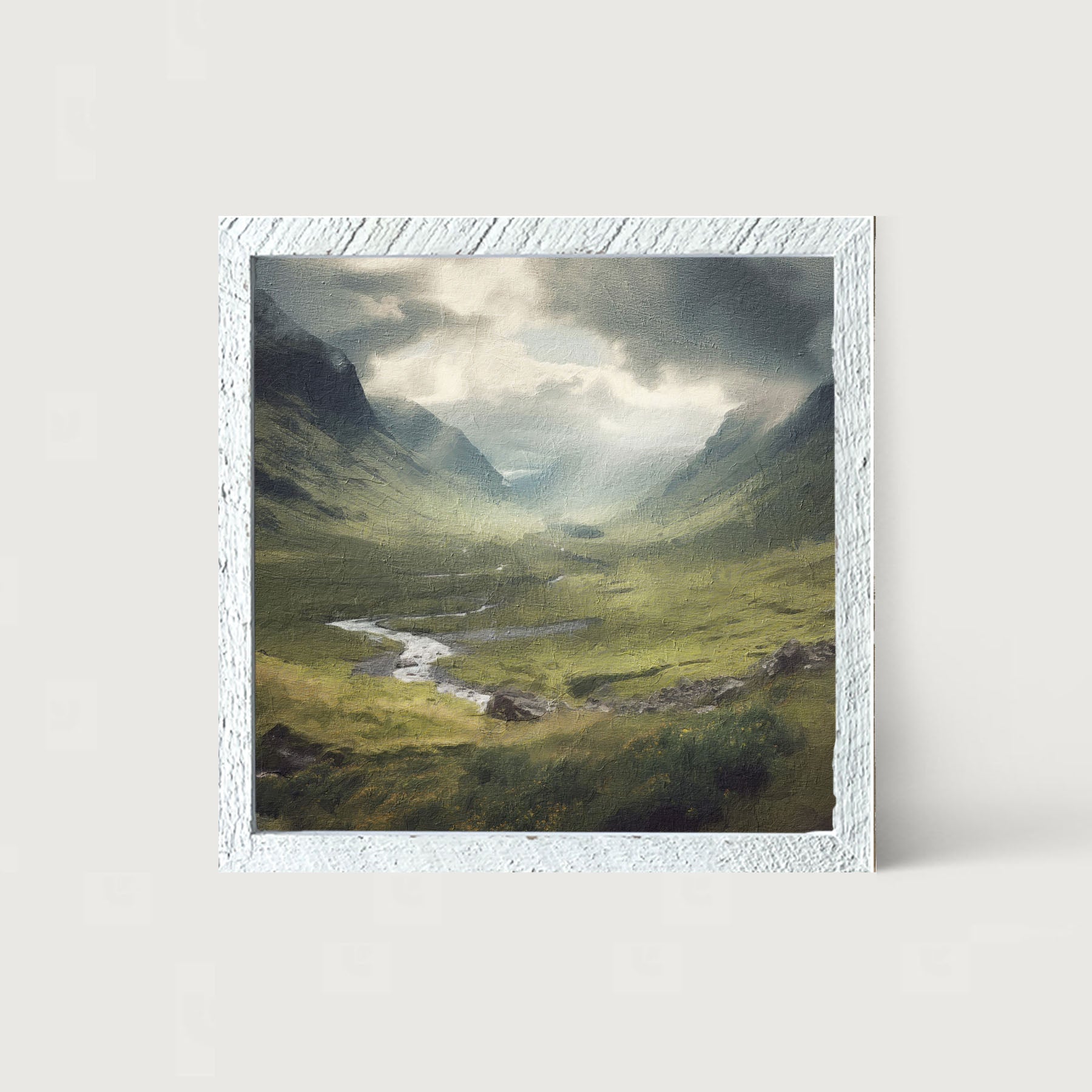 Foggy Valley - Framed art