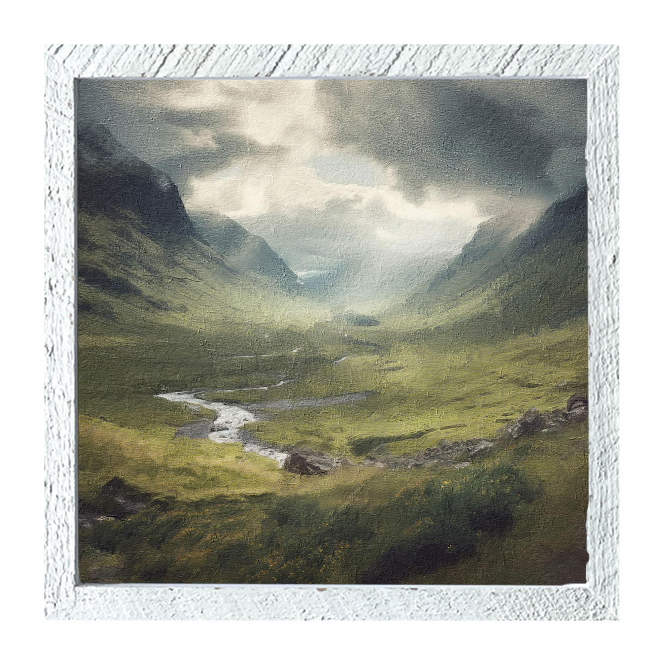 Foggy Valley - Framed art