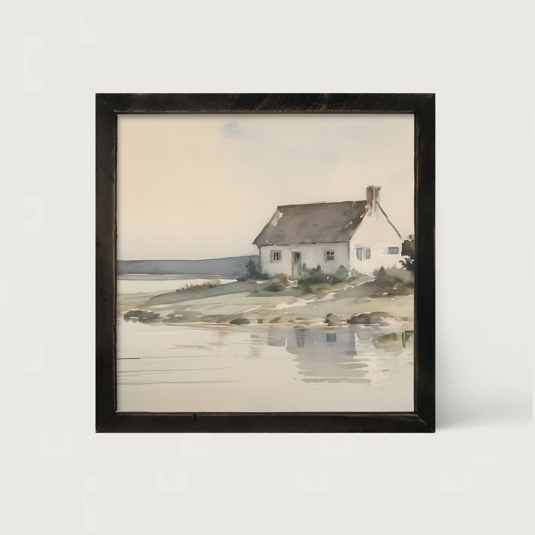 Lakeside Cabin - Framed art