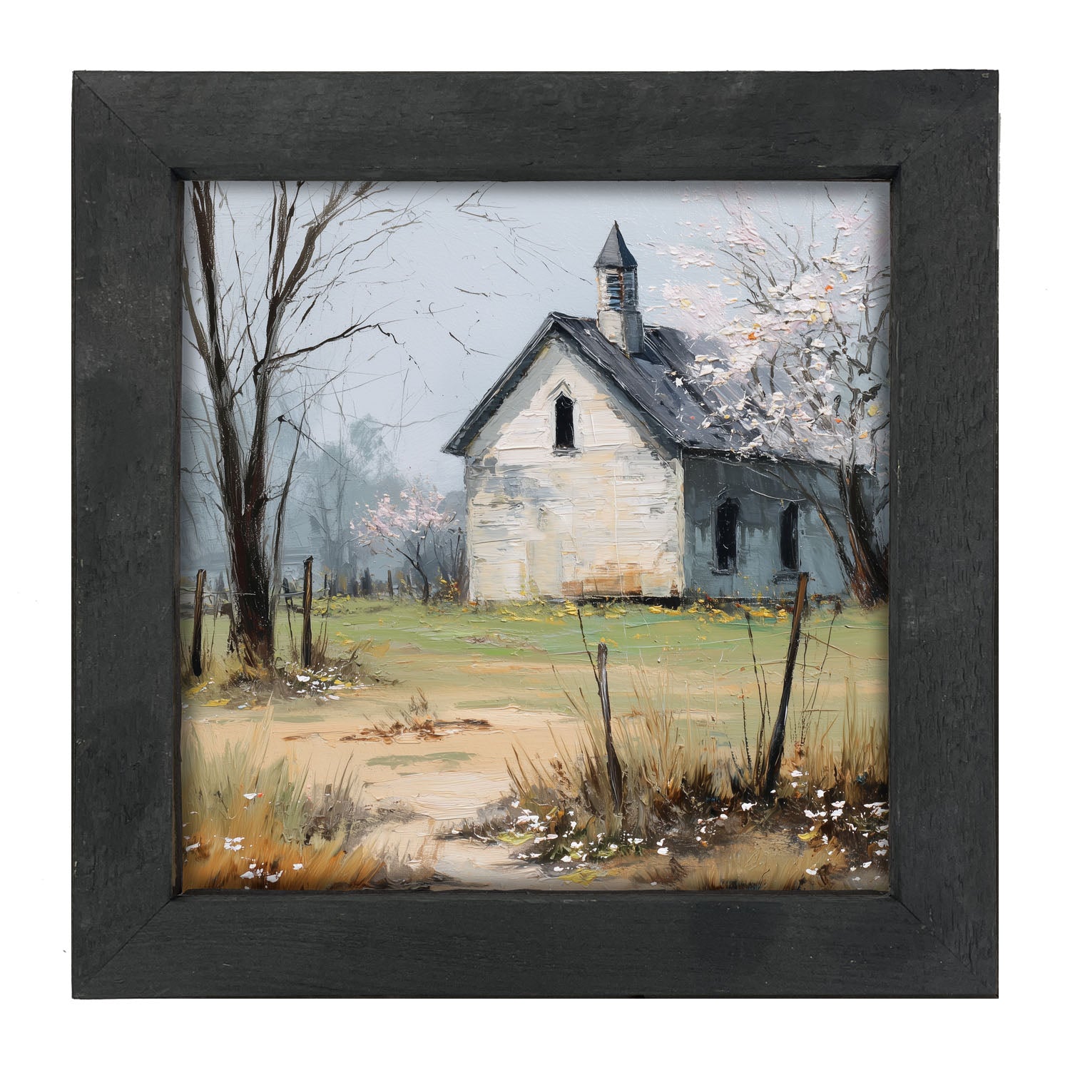 Country Church in Autumn - Framed Art