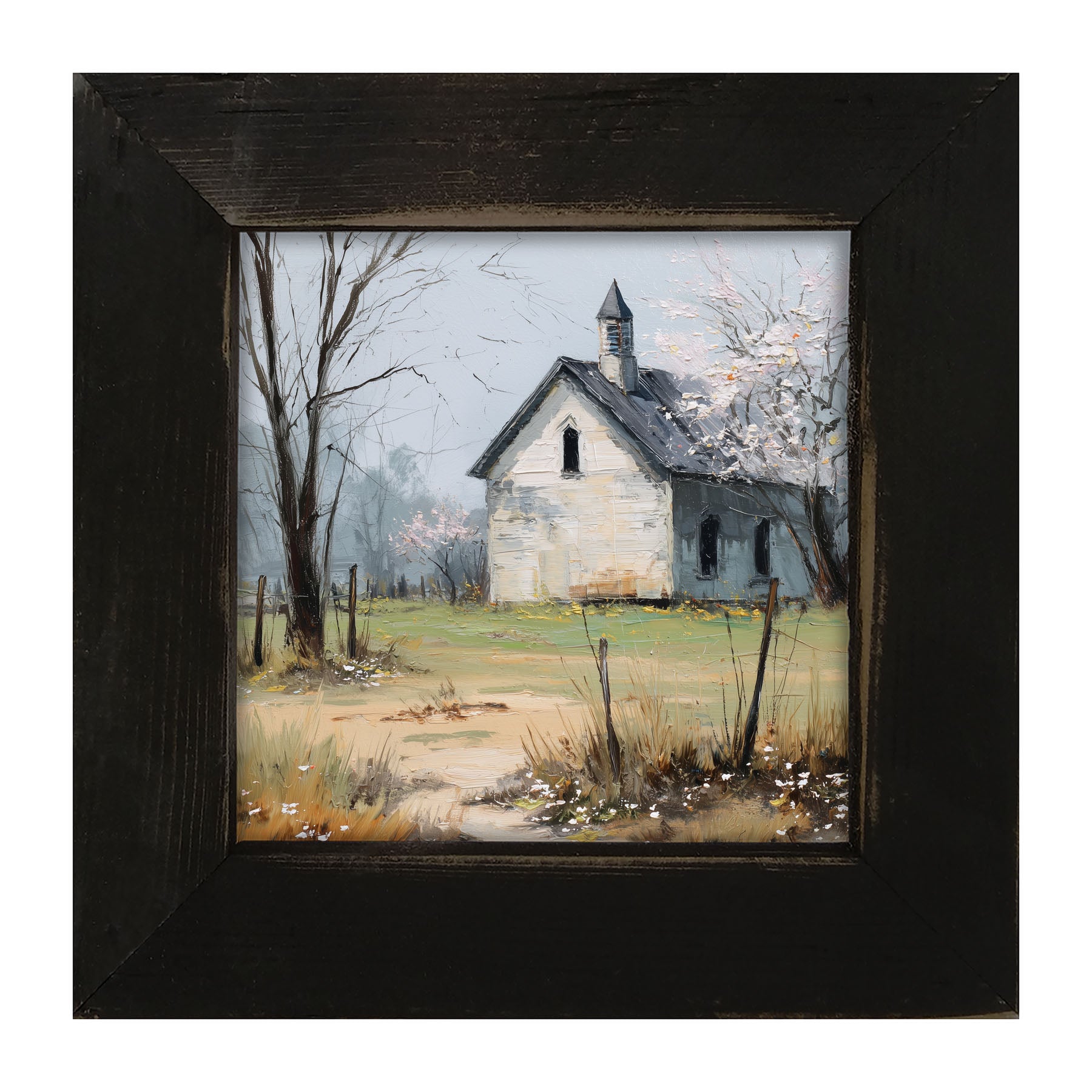 Country Church in Autumn - Framed Art
