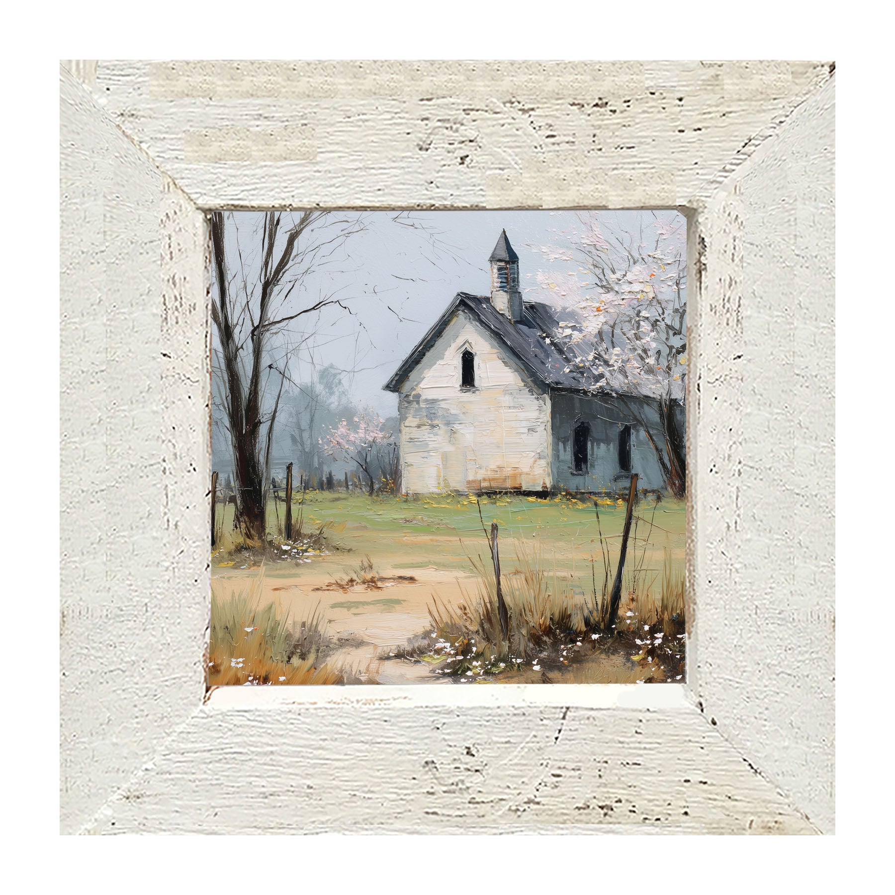 Country Church in Autumn - Framed Art