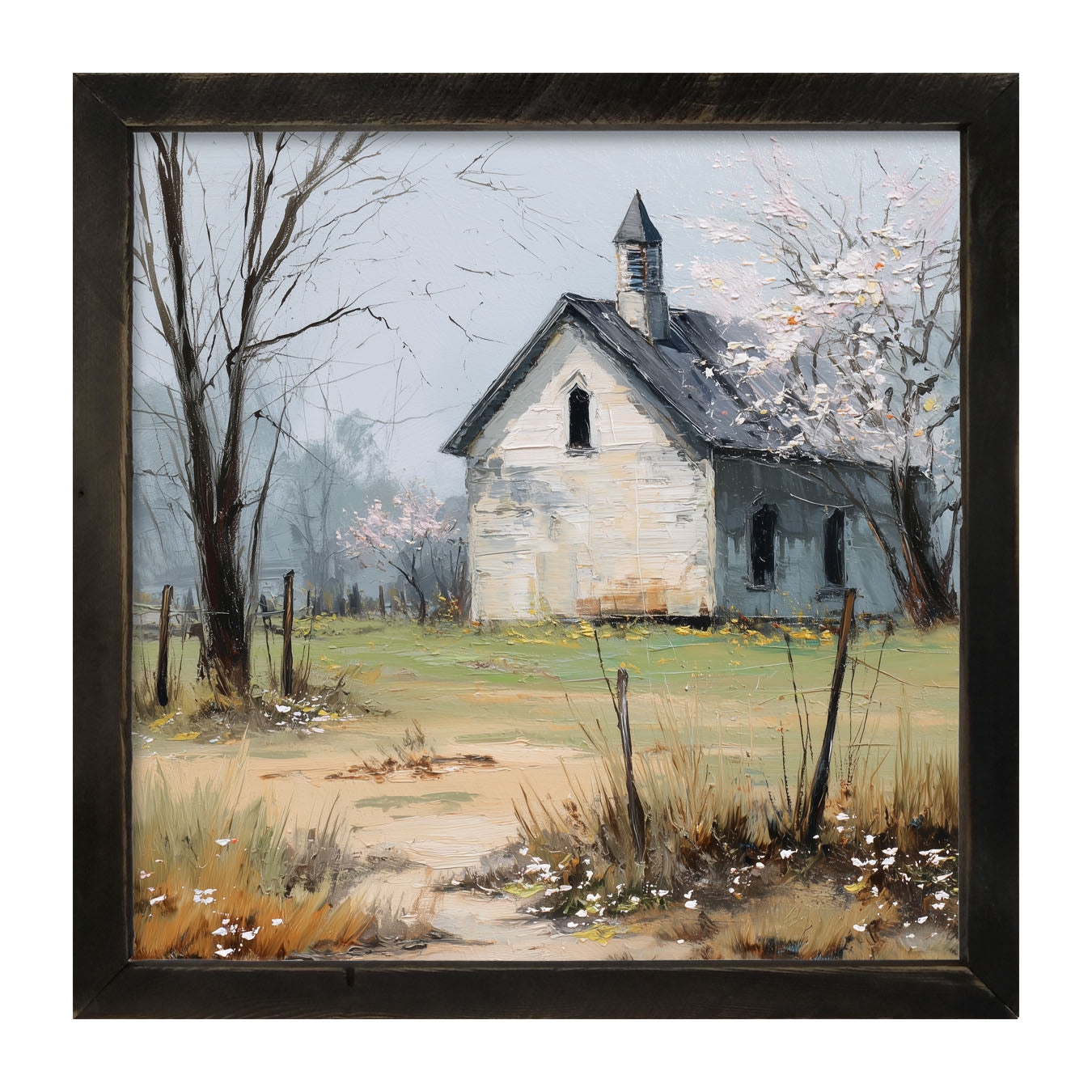 Country Church in Autumn - Framed Art