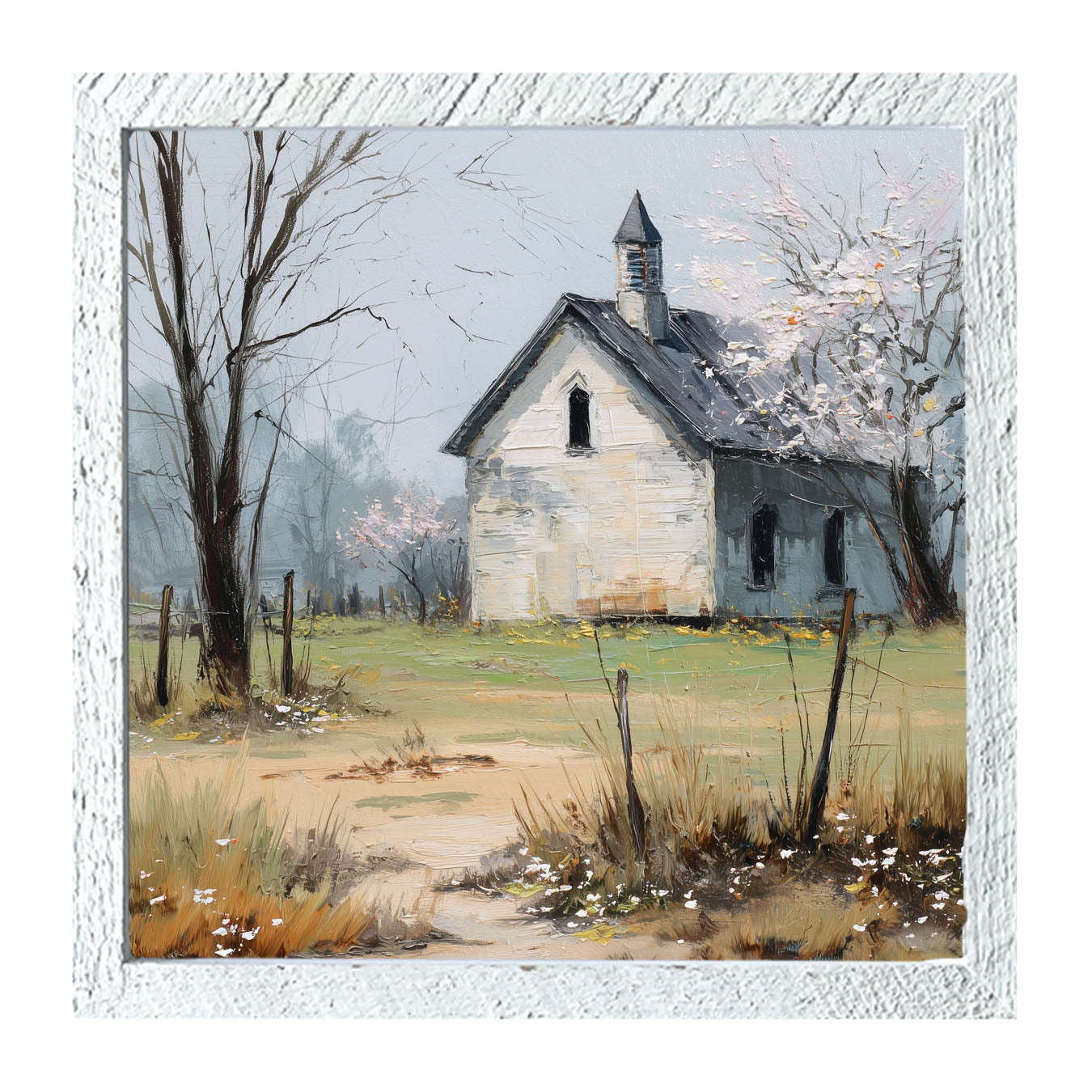 Country Church in Autumn - Framed Art