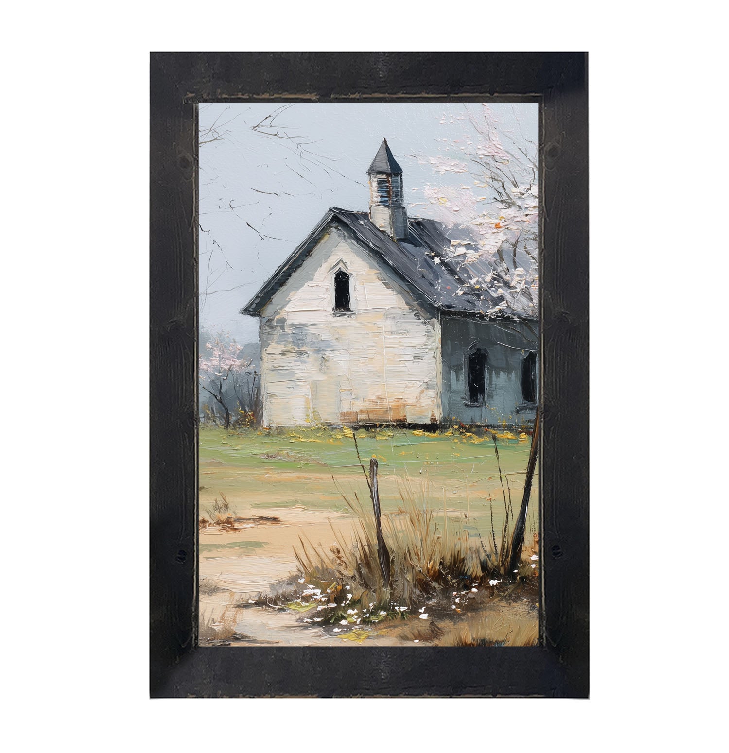 Country Church in Autumn - Framed Art