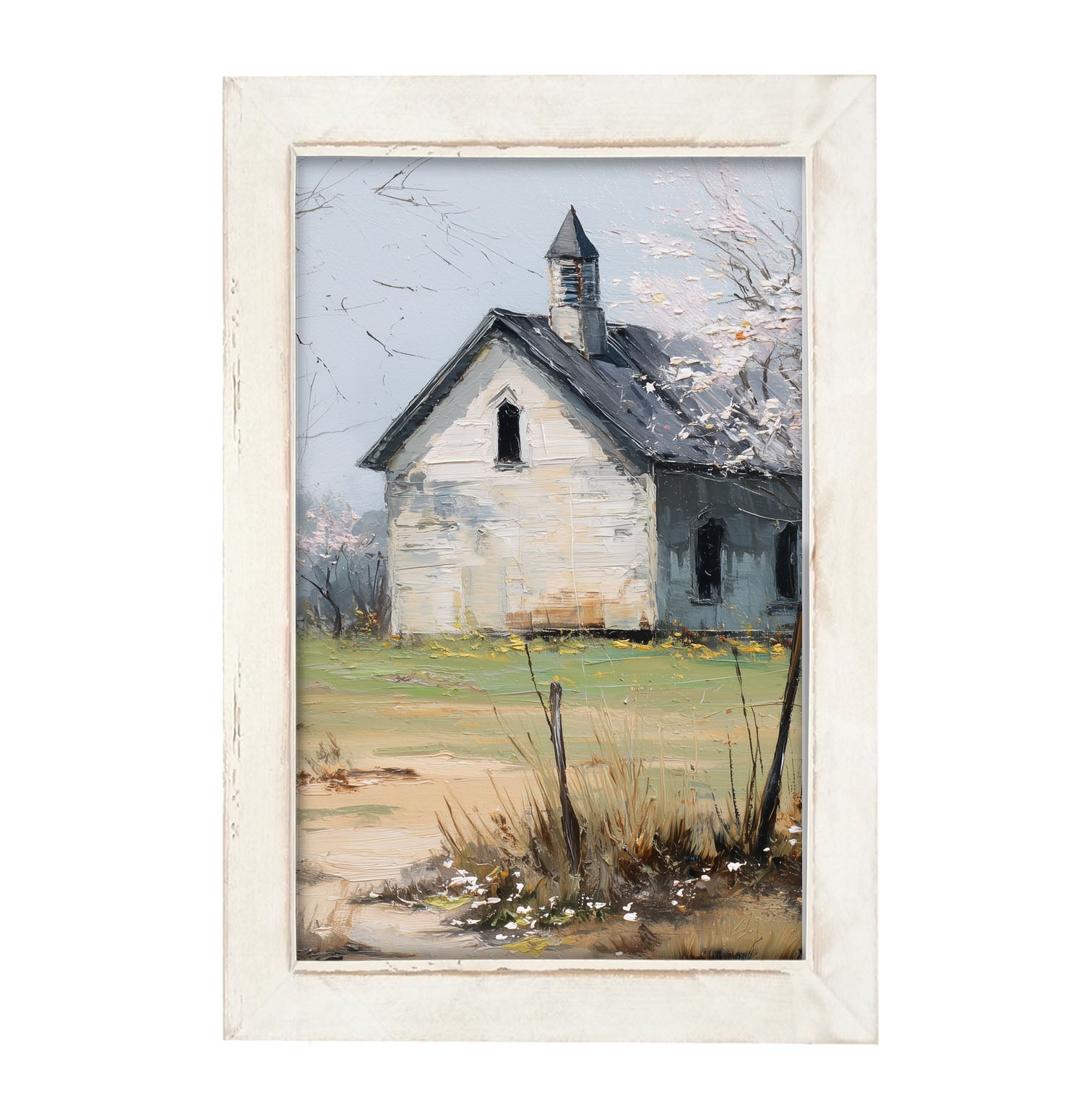 Country Church in Autumn - Framed Art