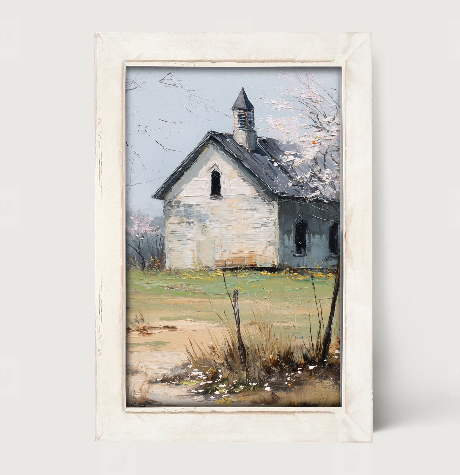 Country Church in Autumn - Framed Art