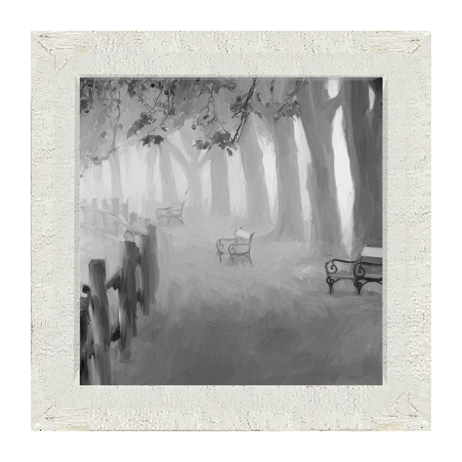 Haunting Park Stroll - Framed art