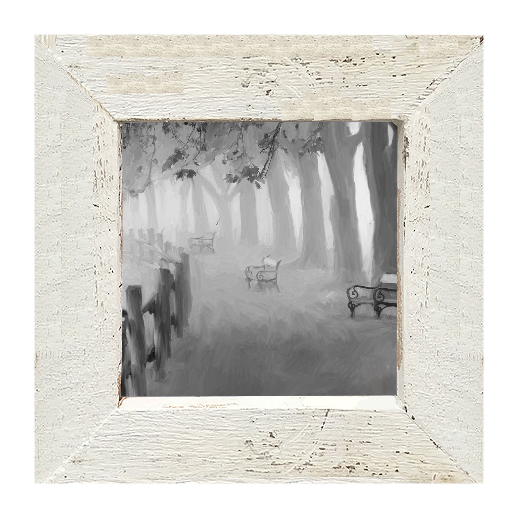 Haunting Park Stroll - Framed art