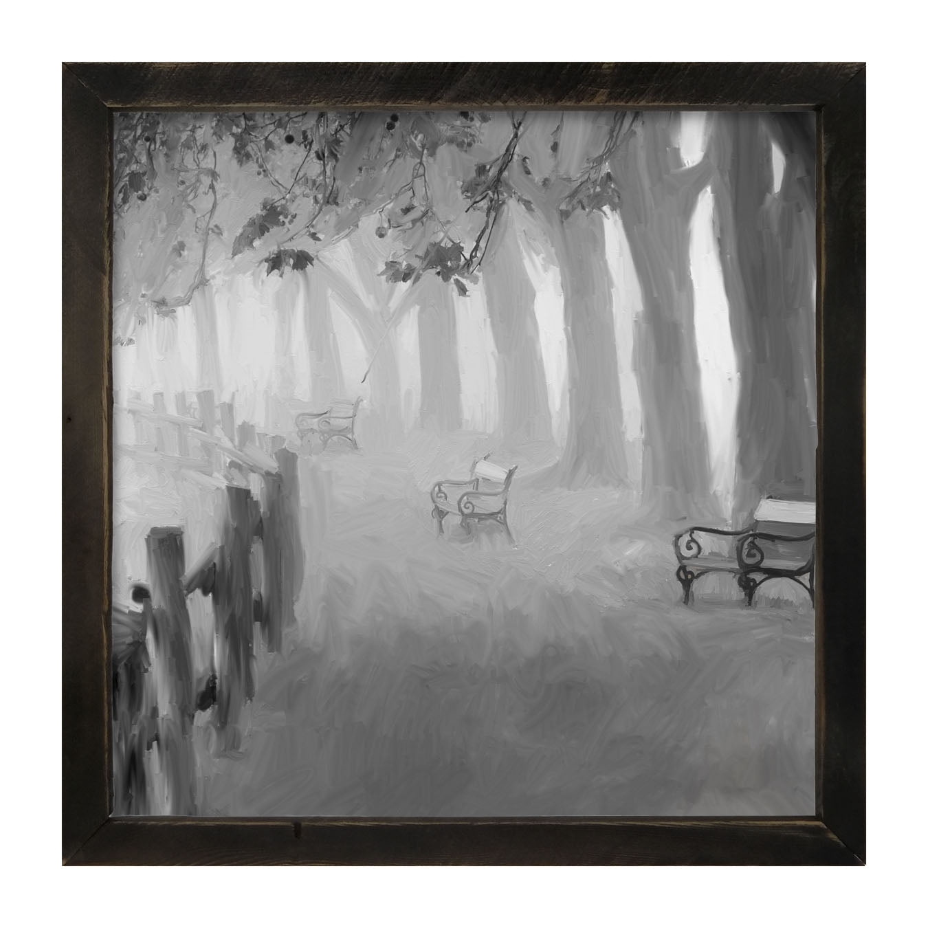 Haunting Park Stroll - Framed art