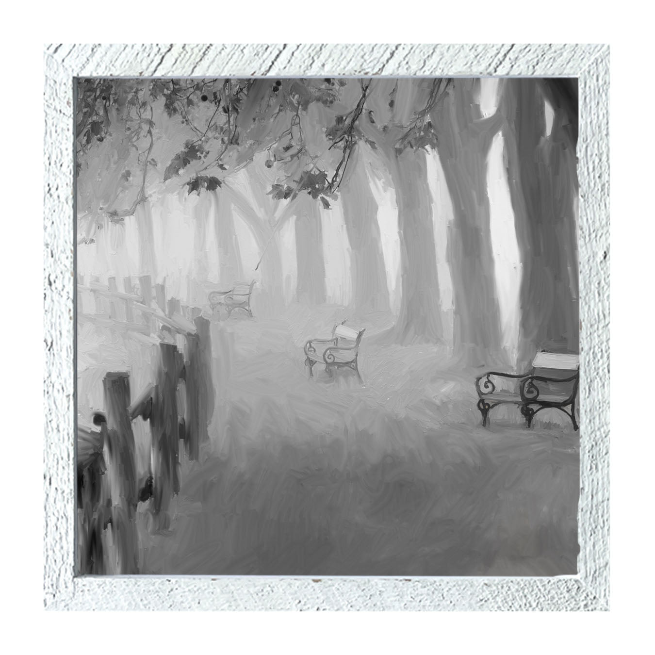 Haunting Park Stroll - Framed art