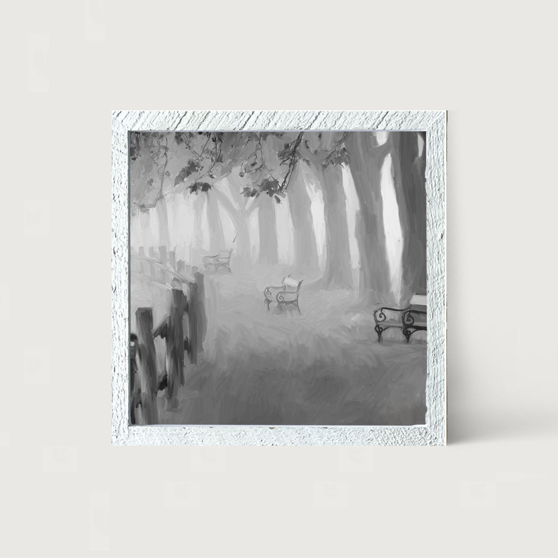 Haunting Park Stroll - Framed art