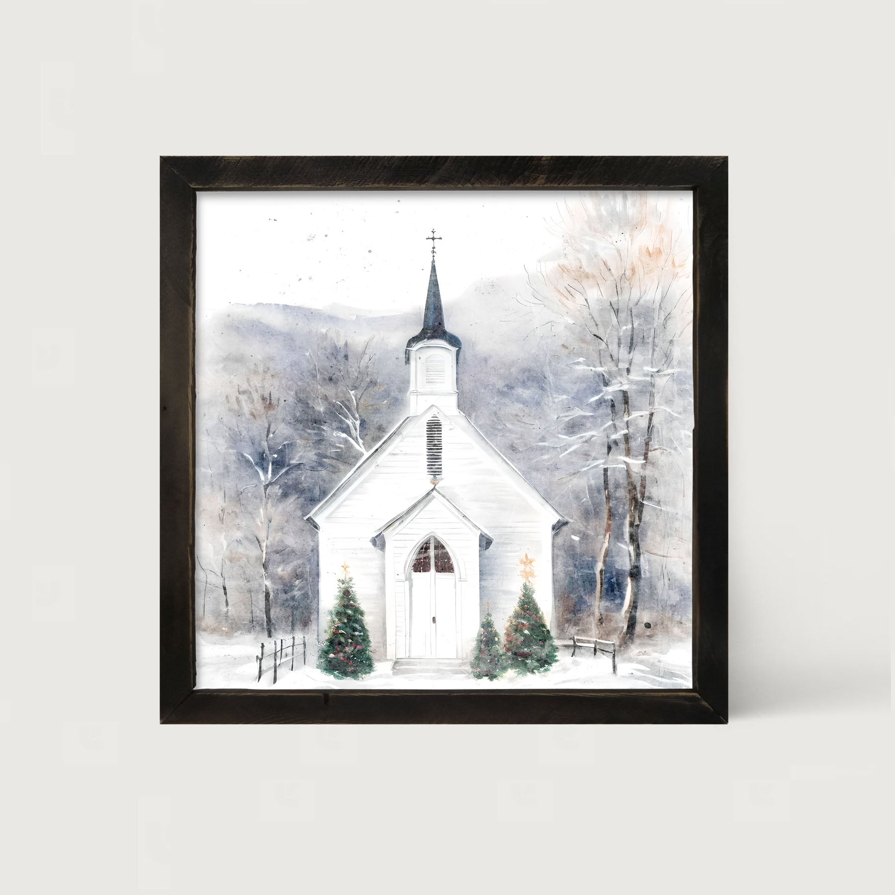 Winter Church 1 - Framed Art