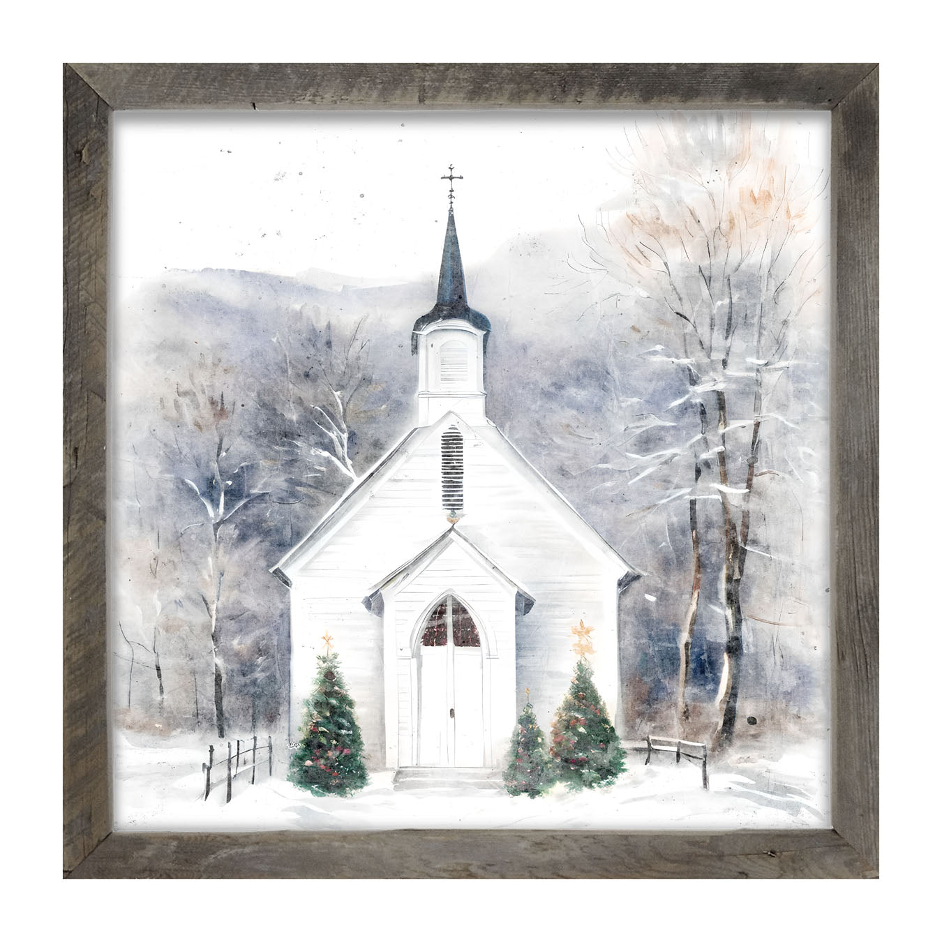 Winter Church 1 - Framed Art
