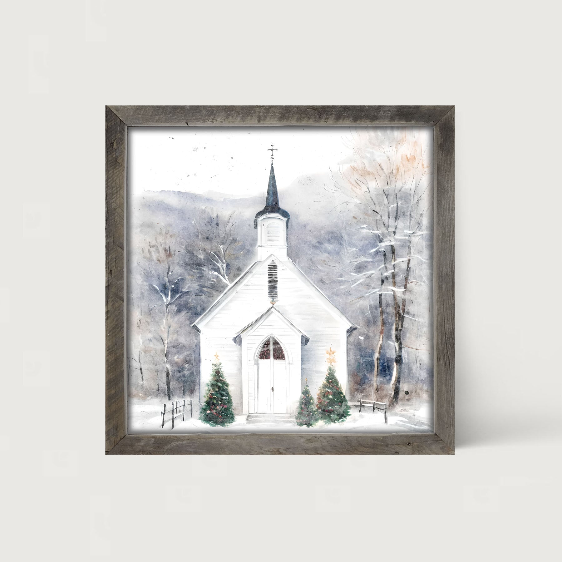 Winter Church 1 - Framed Art