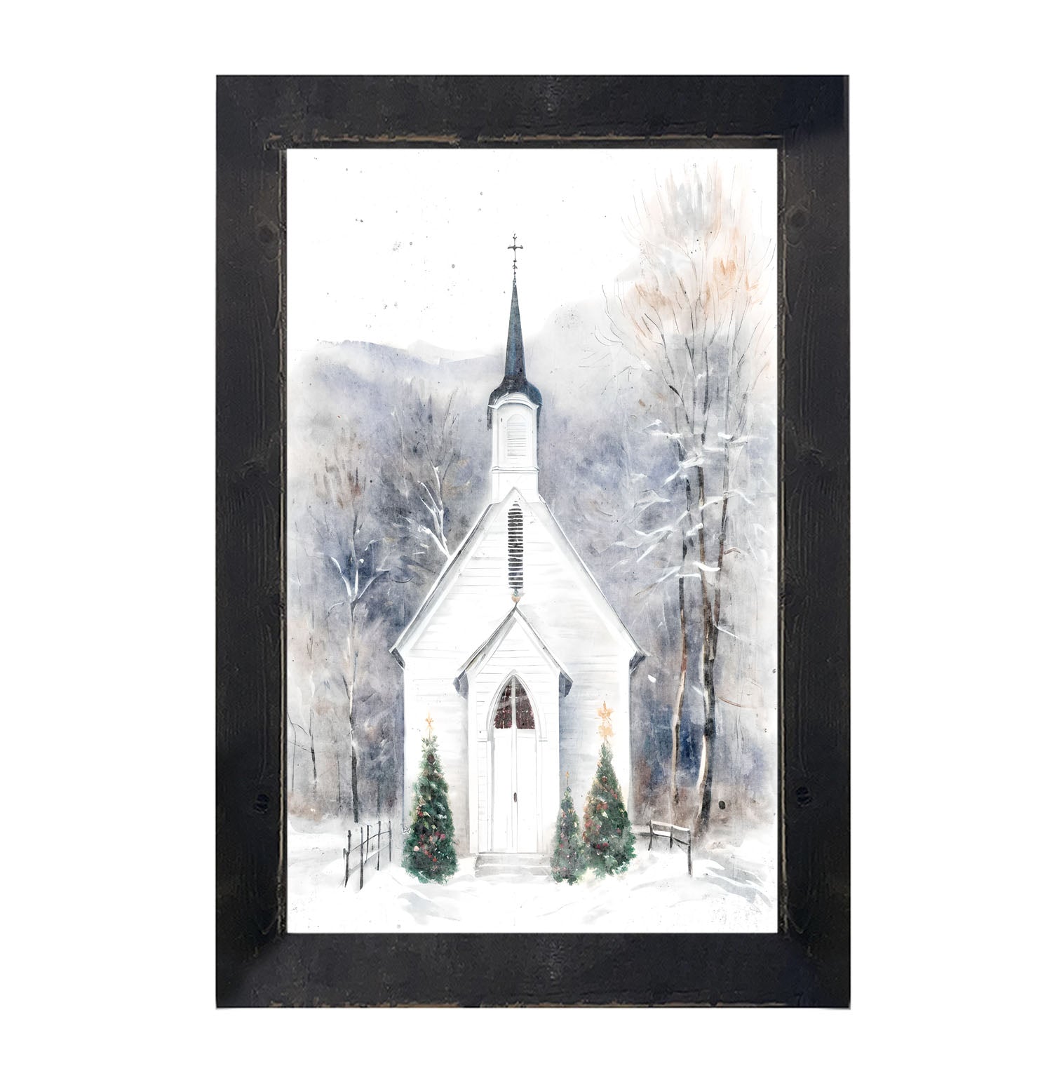 Winter Church 1 - Framed Art