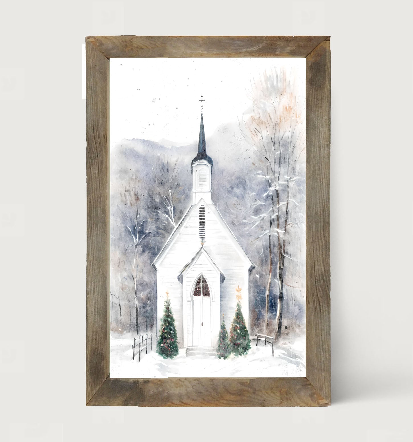Winter Church 1 - Framed Art