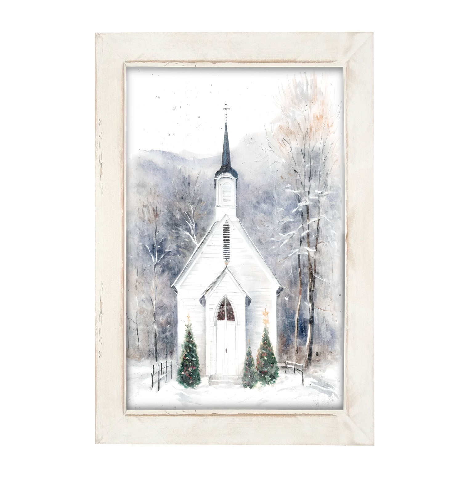 Winter Church 1 - Framed Art