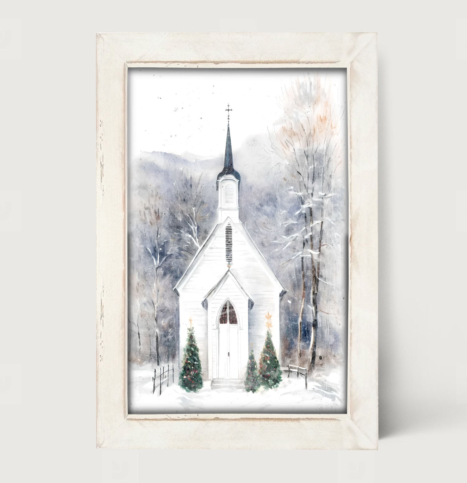 Winter Church 1 - Framed Art