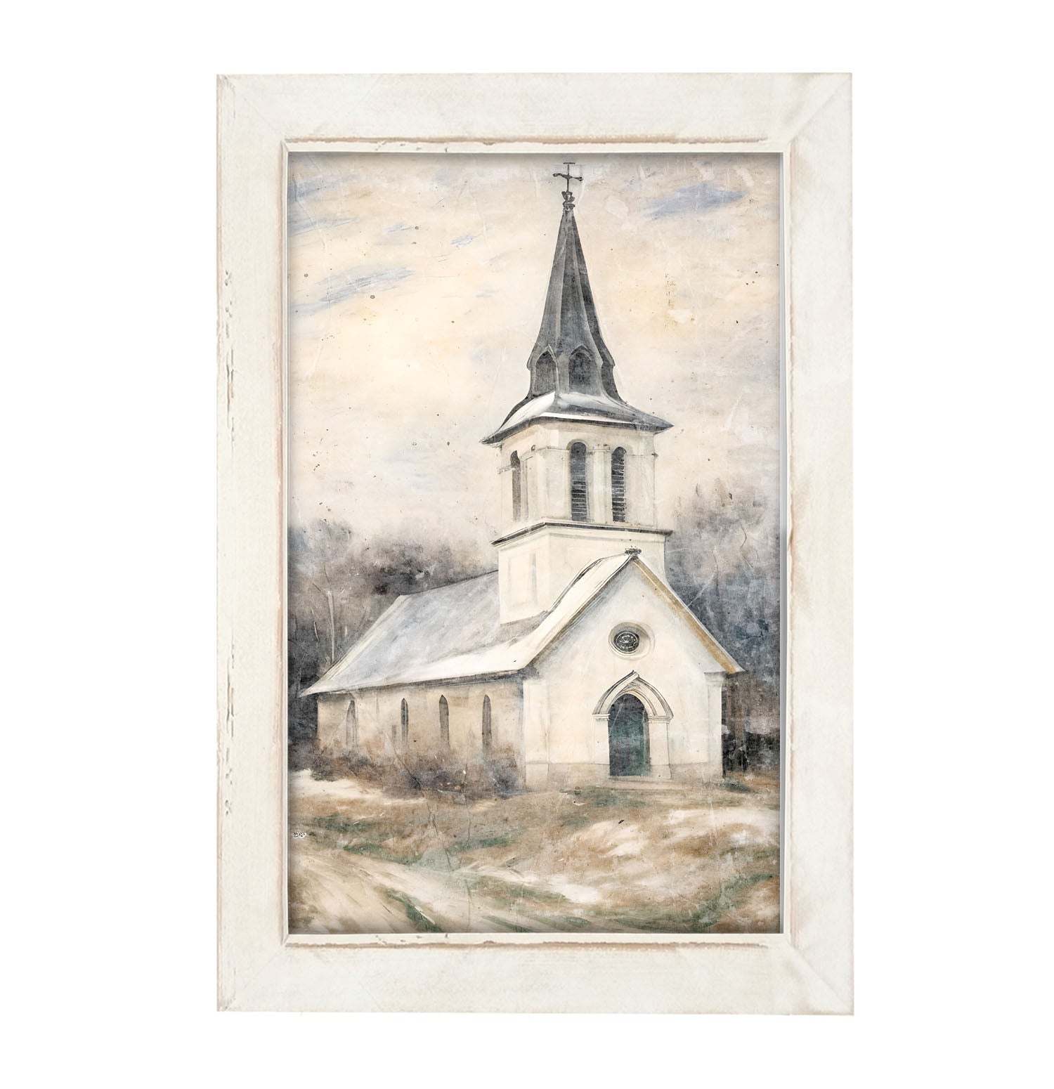 Winter Church 4-framed-art