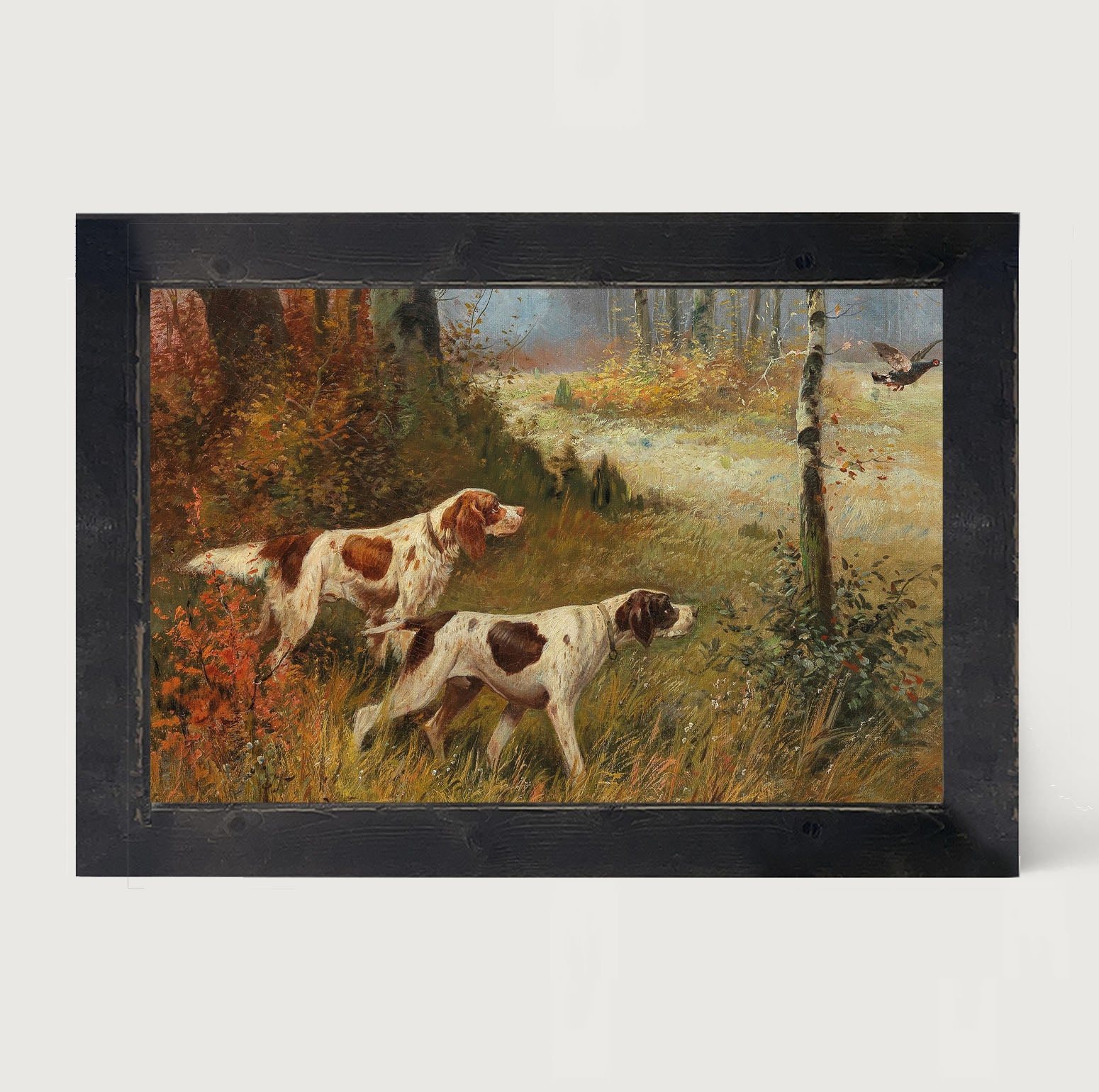 Hunting quail - Framed art