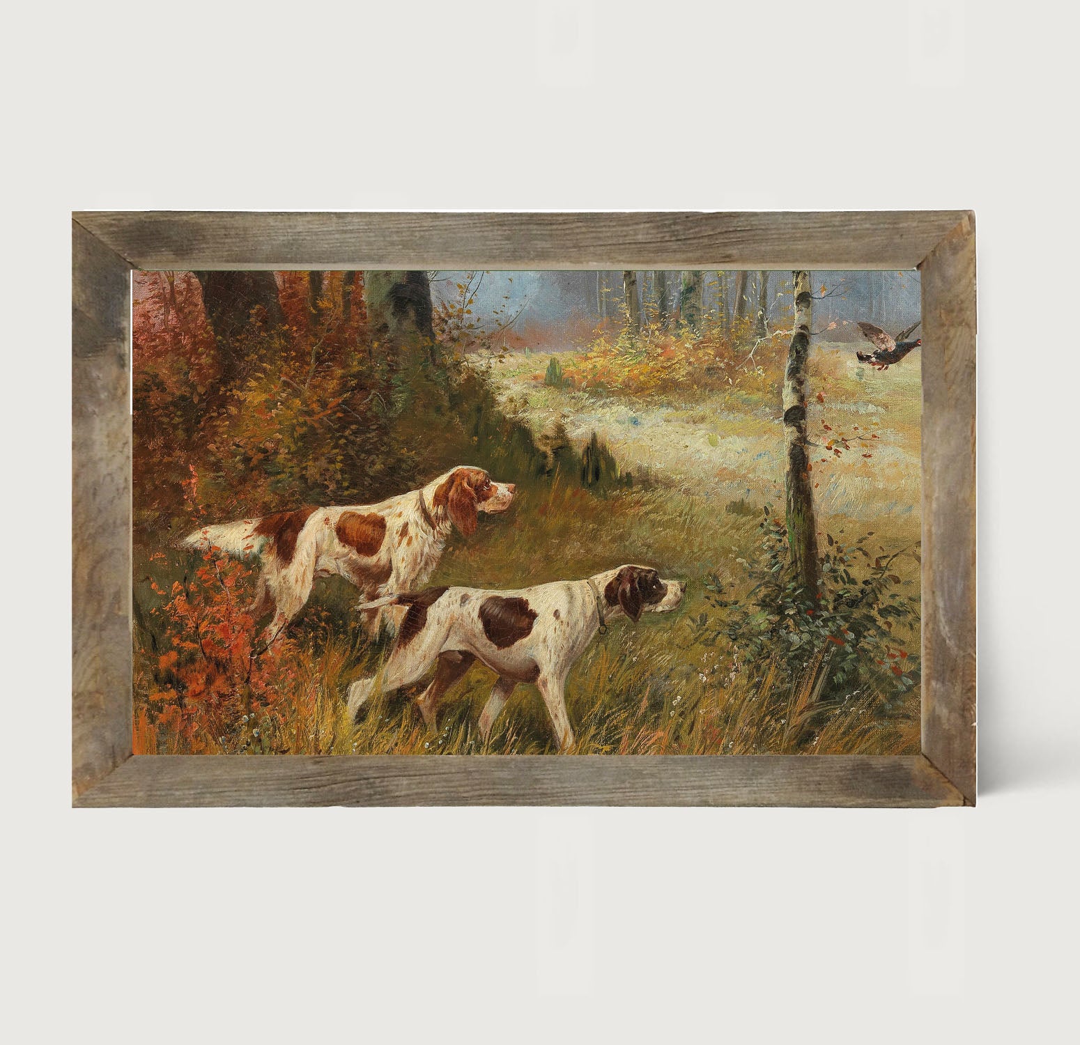 Hunting quail - Framed art