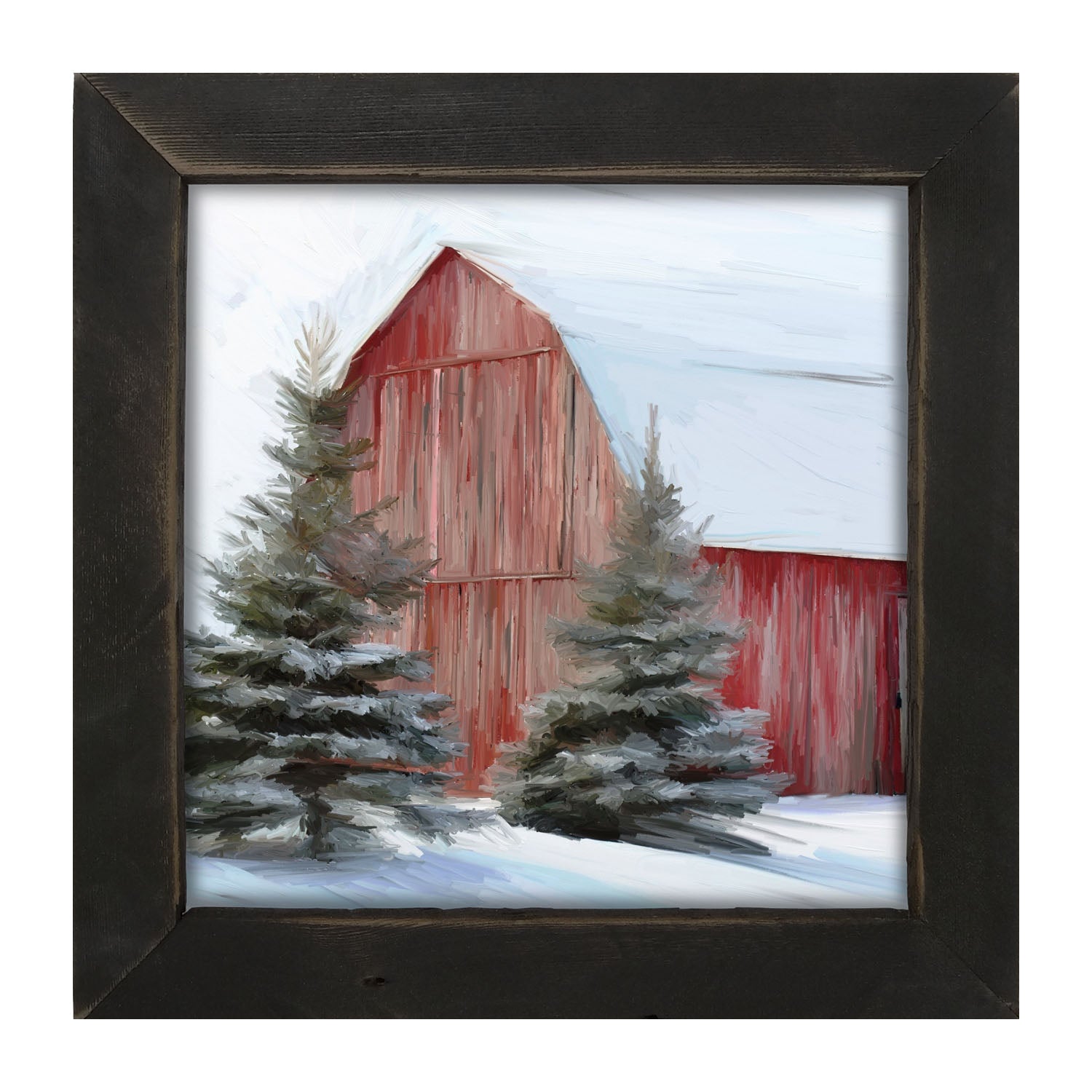 Barn With Trees - Framed art