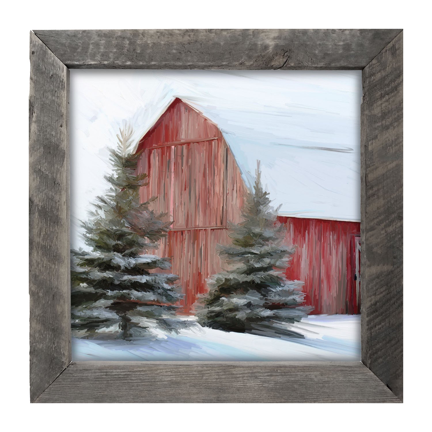 Barn With Trees - Framed art
