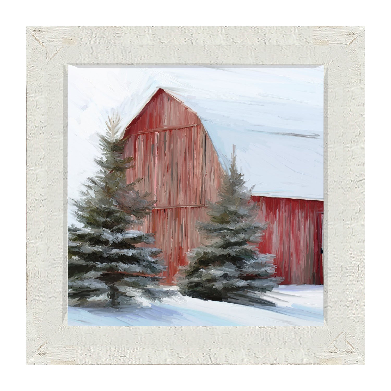Barn With Trees - Framed art