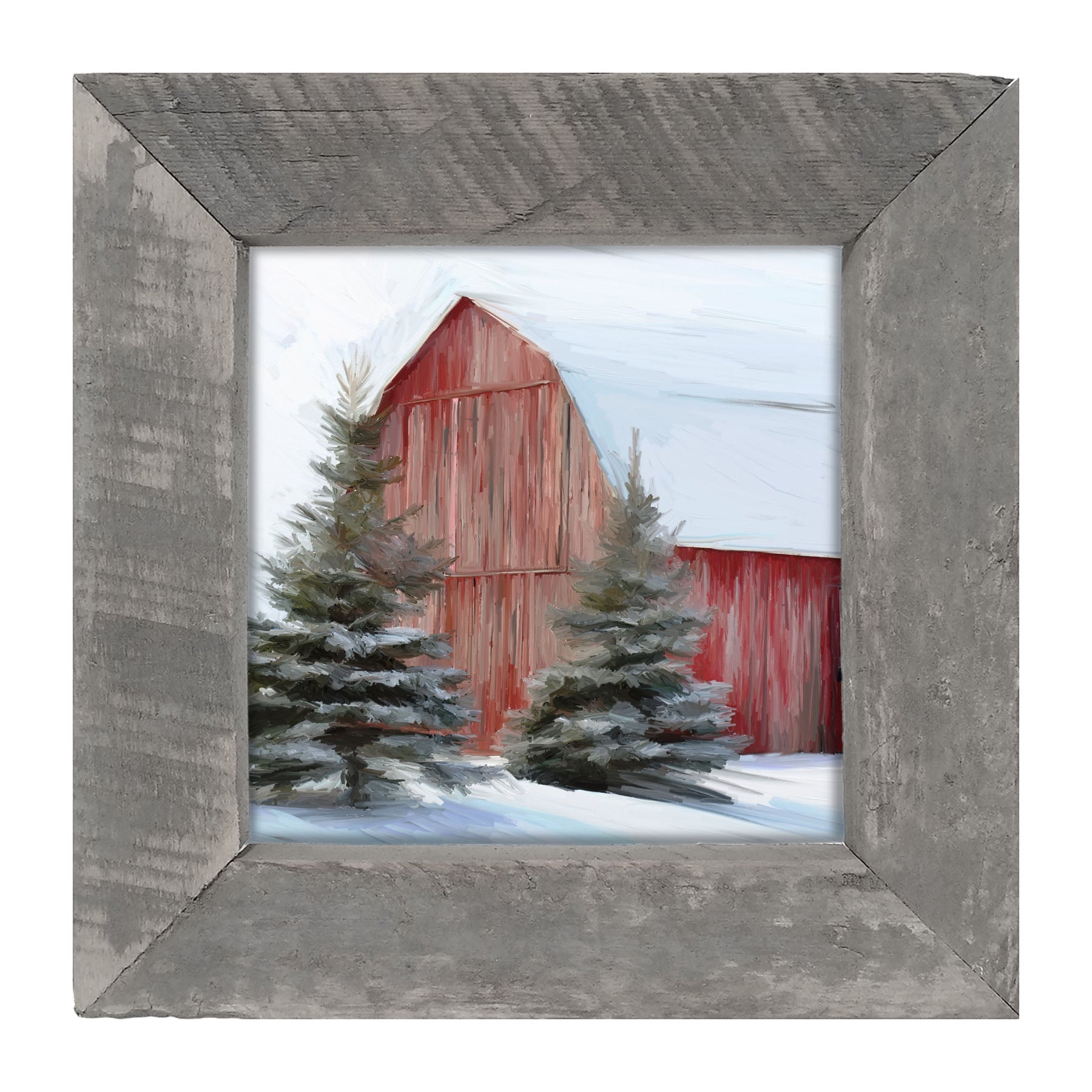 Barn With Trees - Framed art