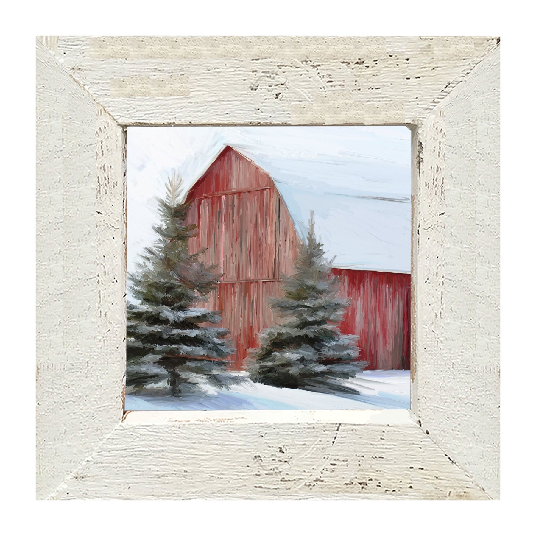 Barn With Trees - Framed art