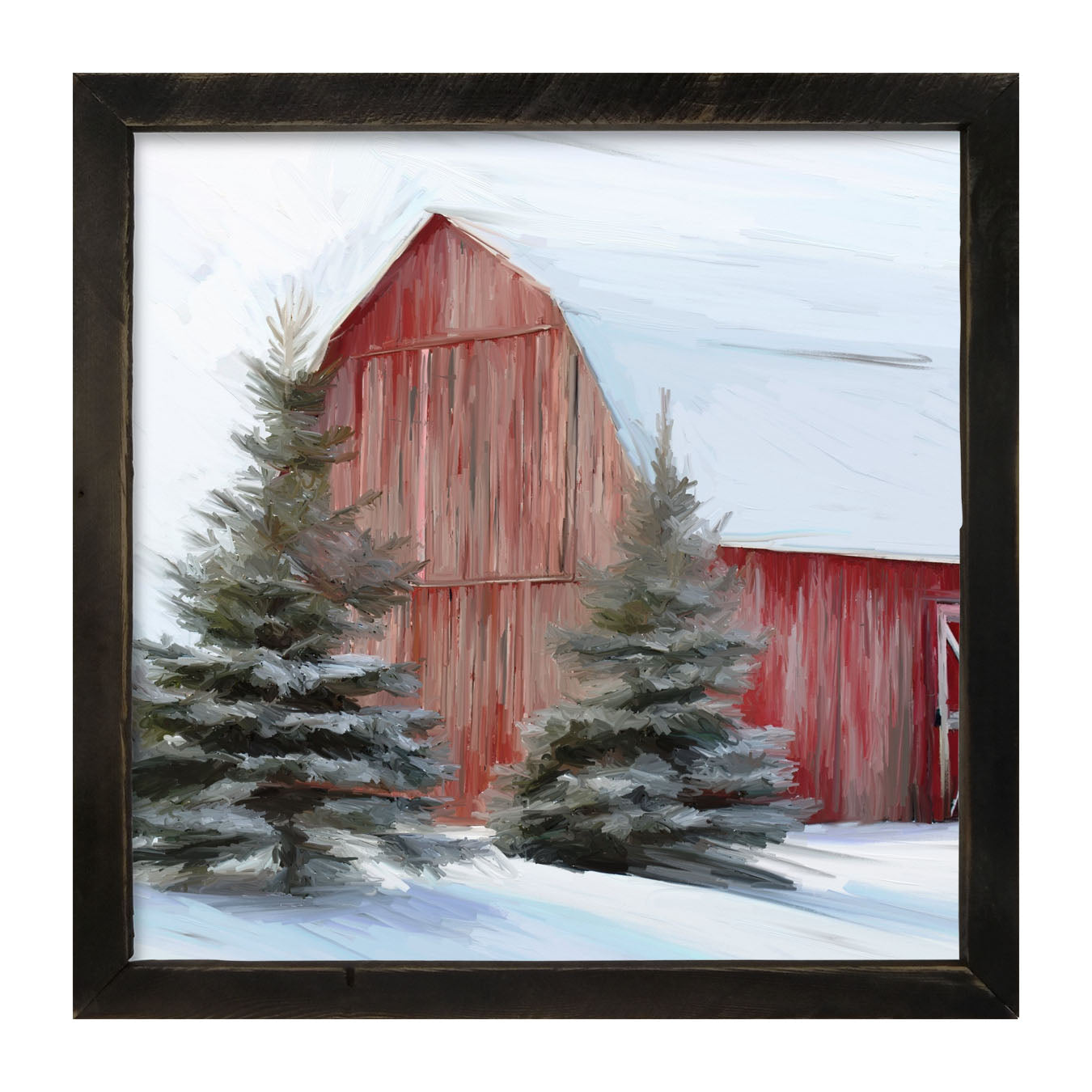 Barn With Trees - Framed art