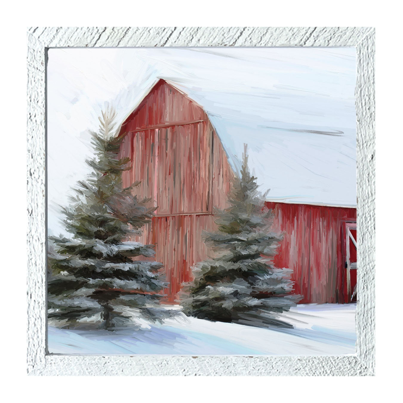 Barn With Trees - Framed art