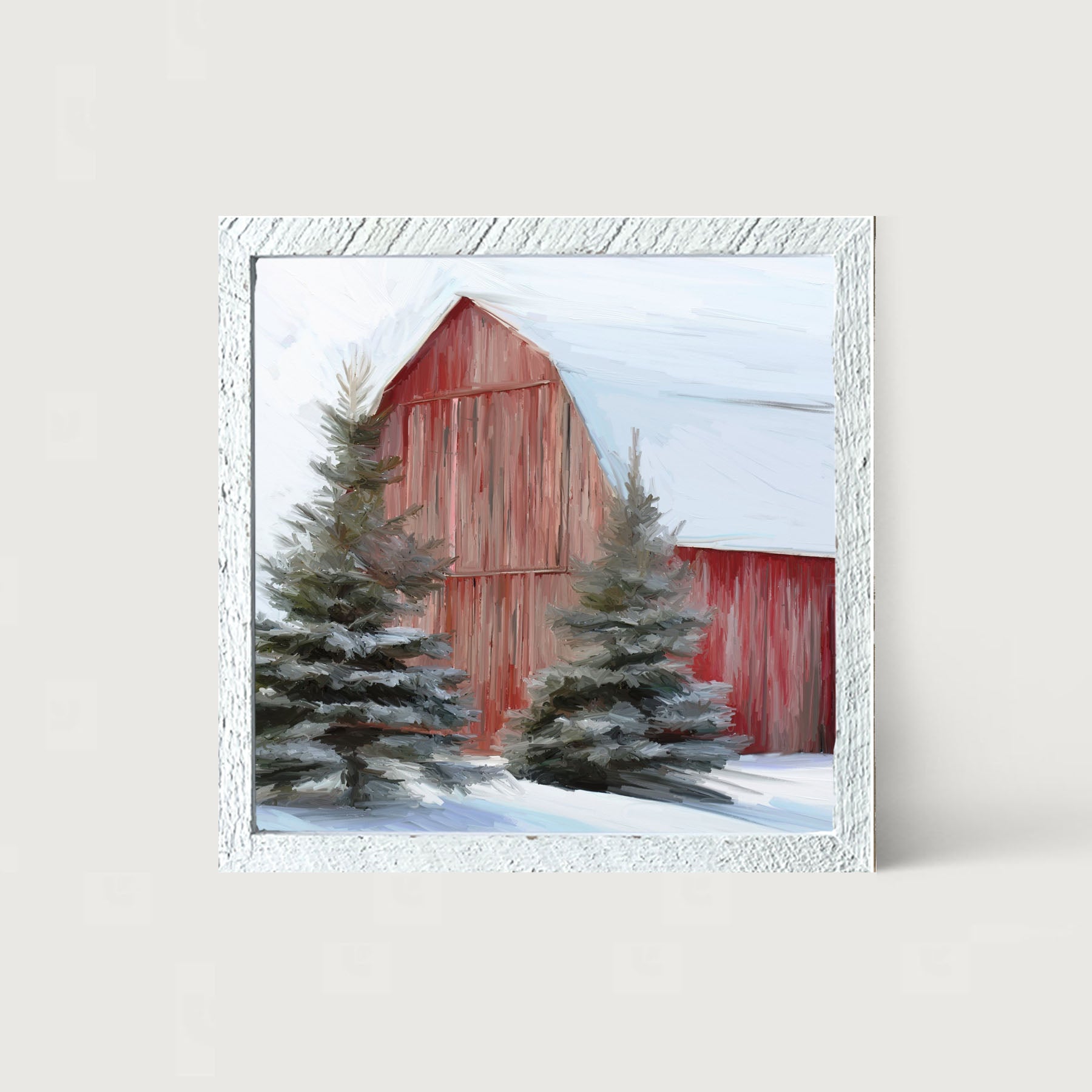 Barn With Trees - Framed art