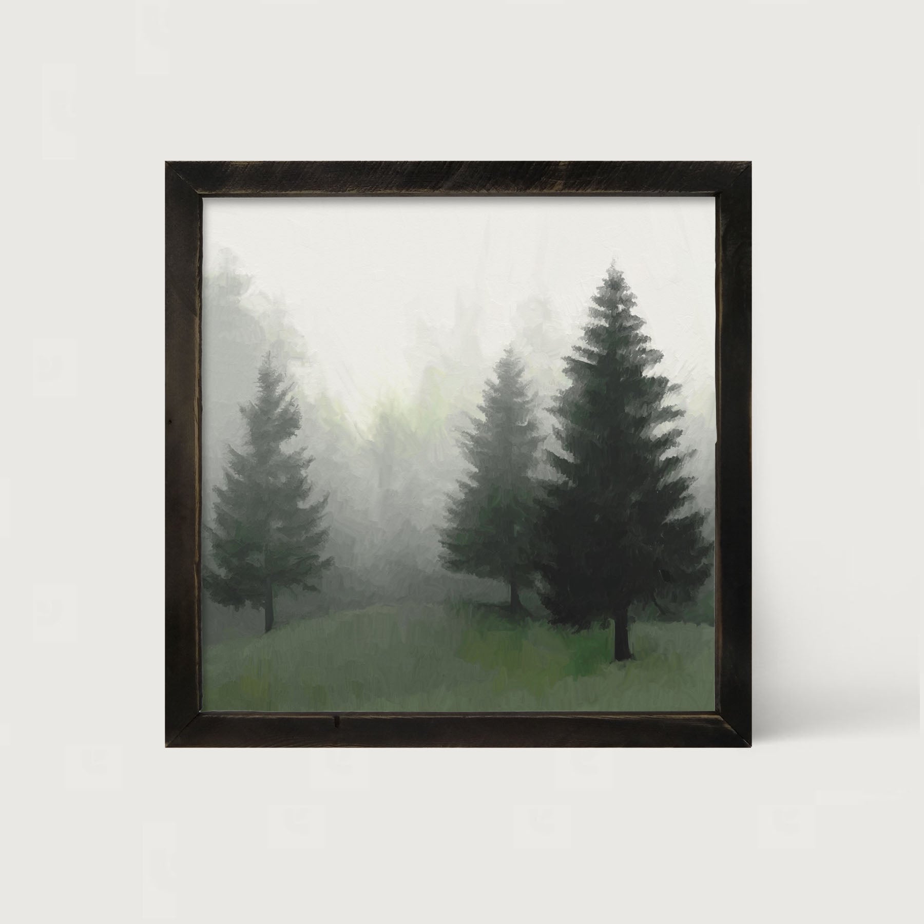Fog in The Forest - Framed art