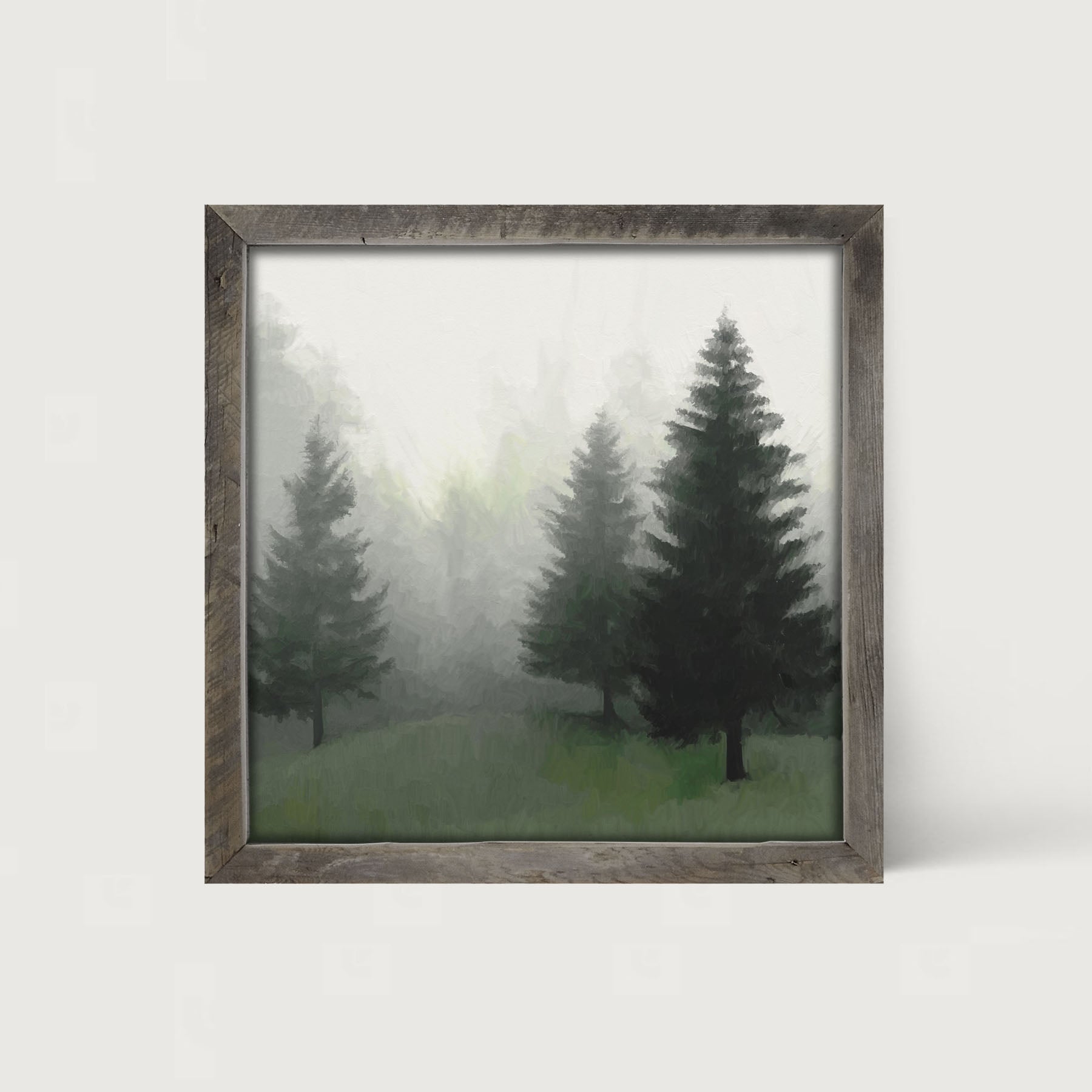 Fog in The Forest - Framed art