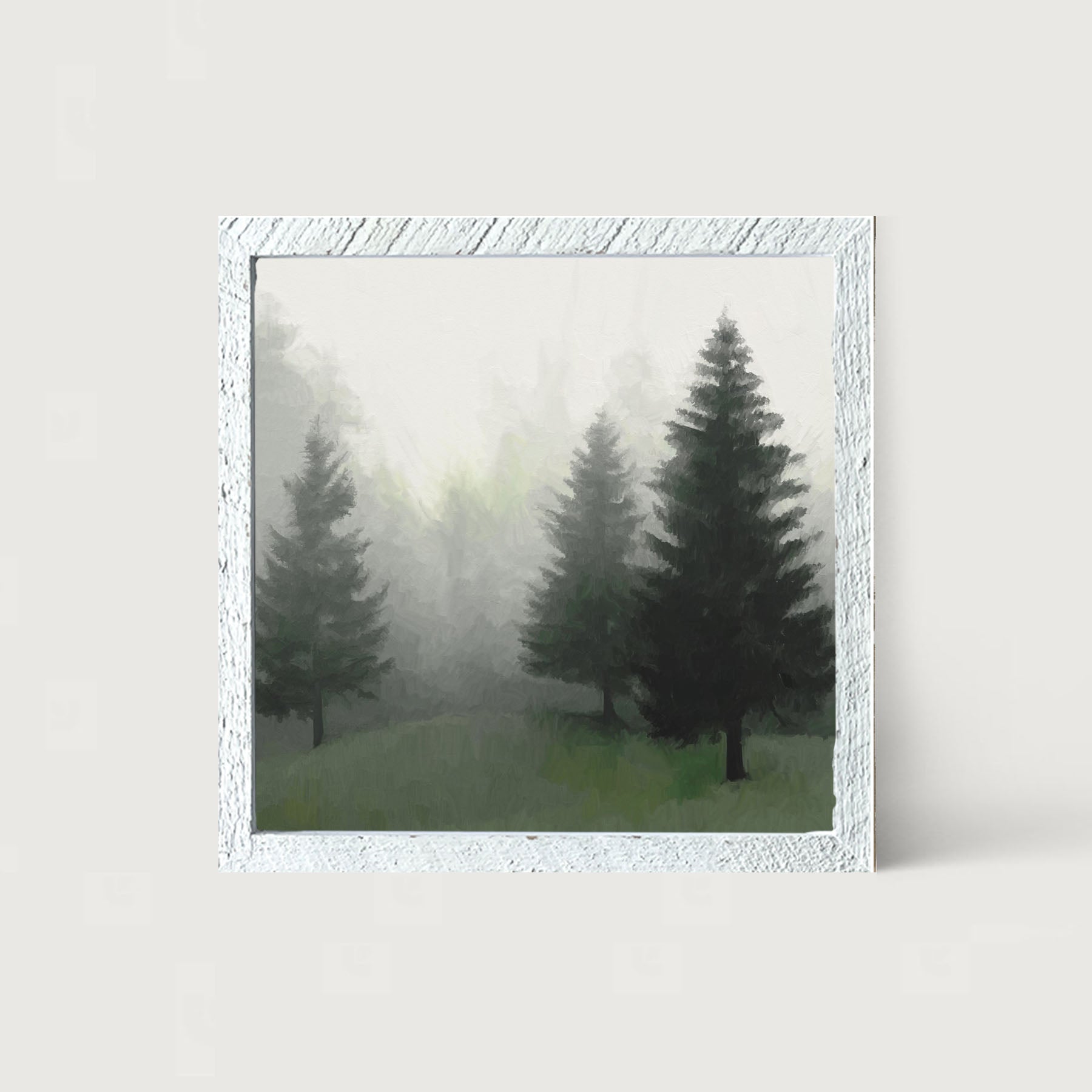 Fog in The Forest - Framed art