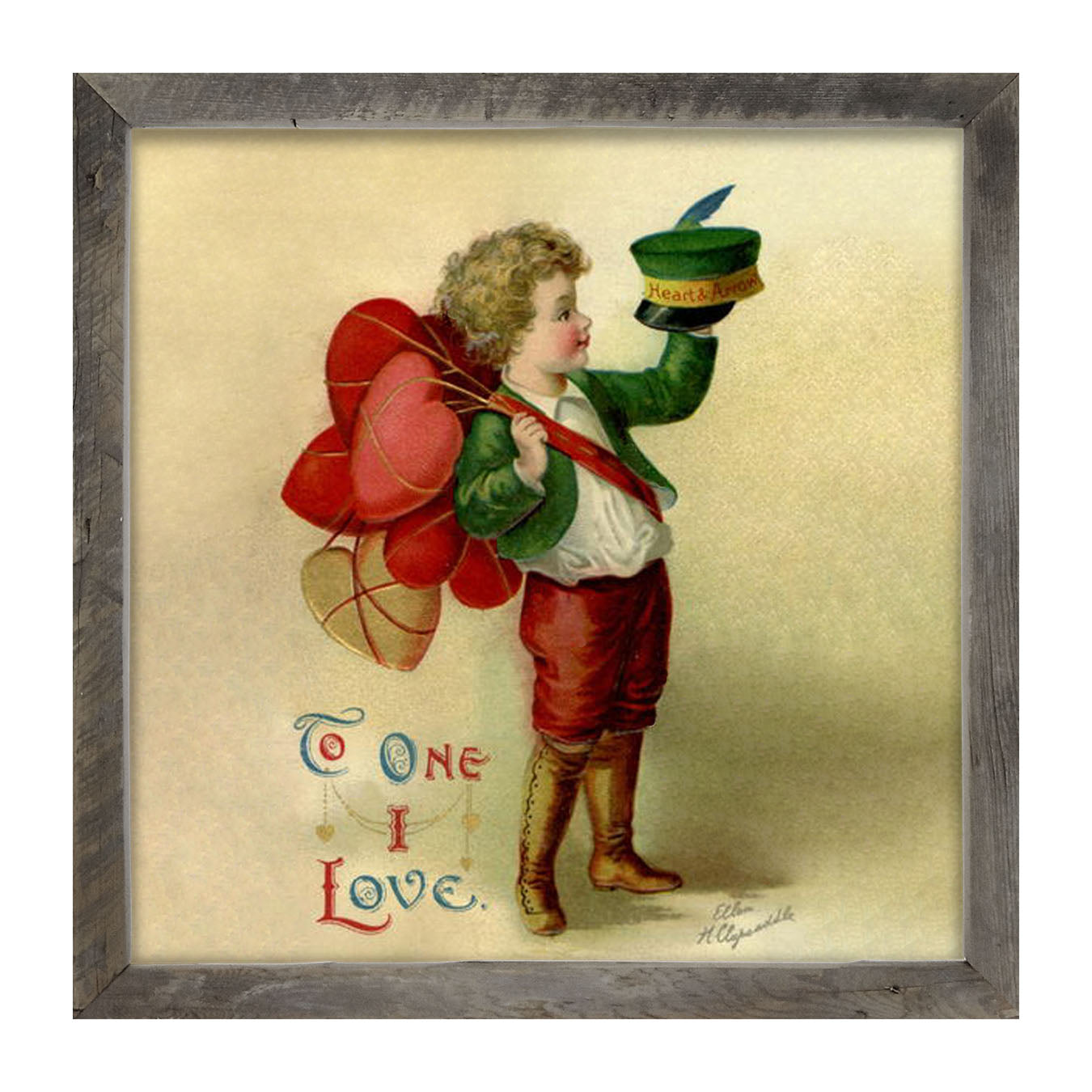 Boy With Heart Collection - Framed art