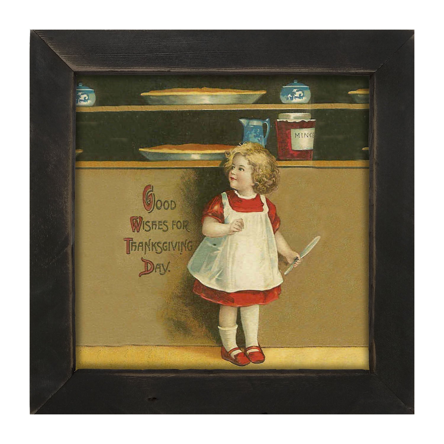 Good Wishes Pies - Framed art