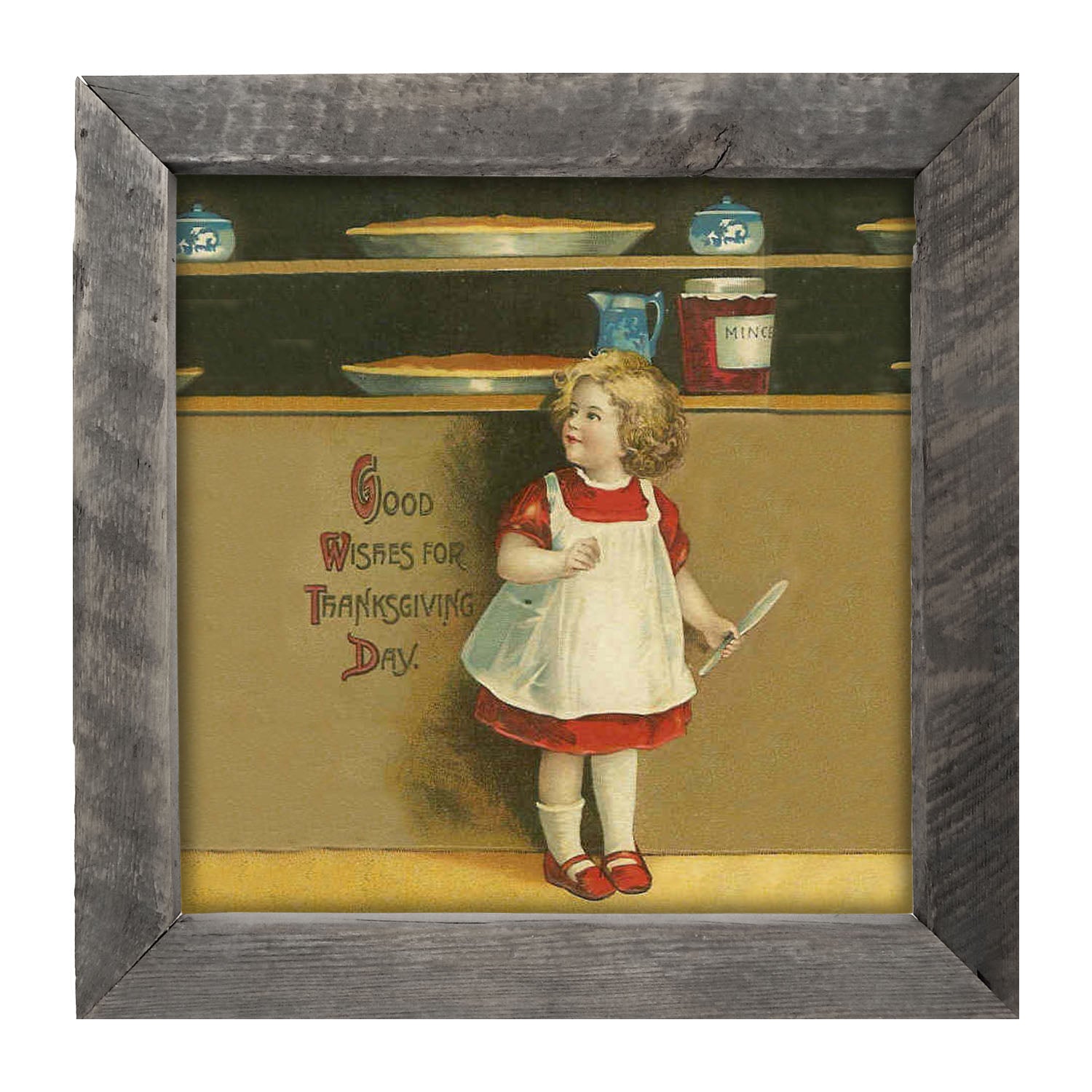 Good Wishes Pies - Framed art