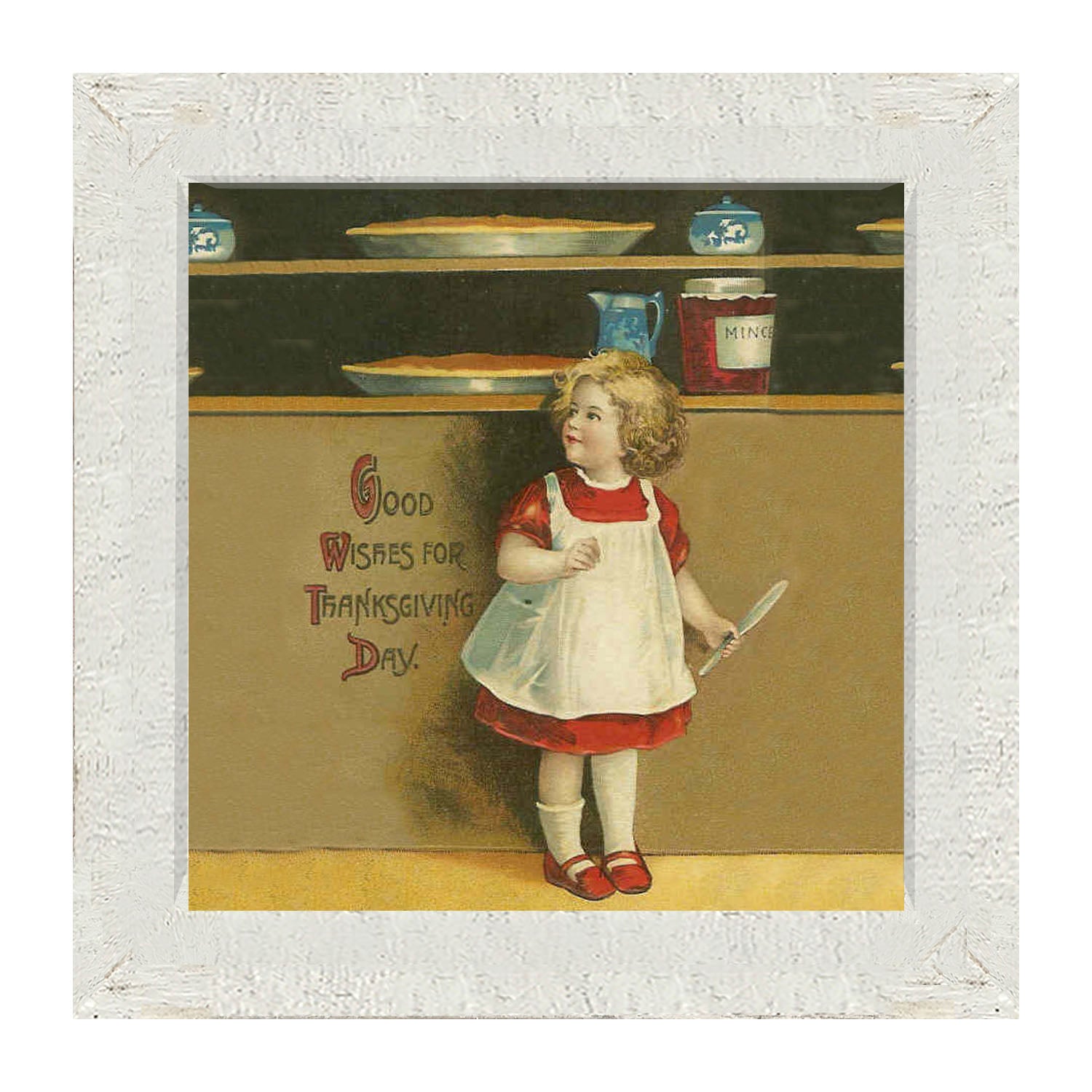 Good Wishes Pies - Framed art