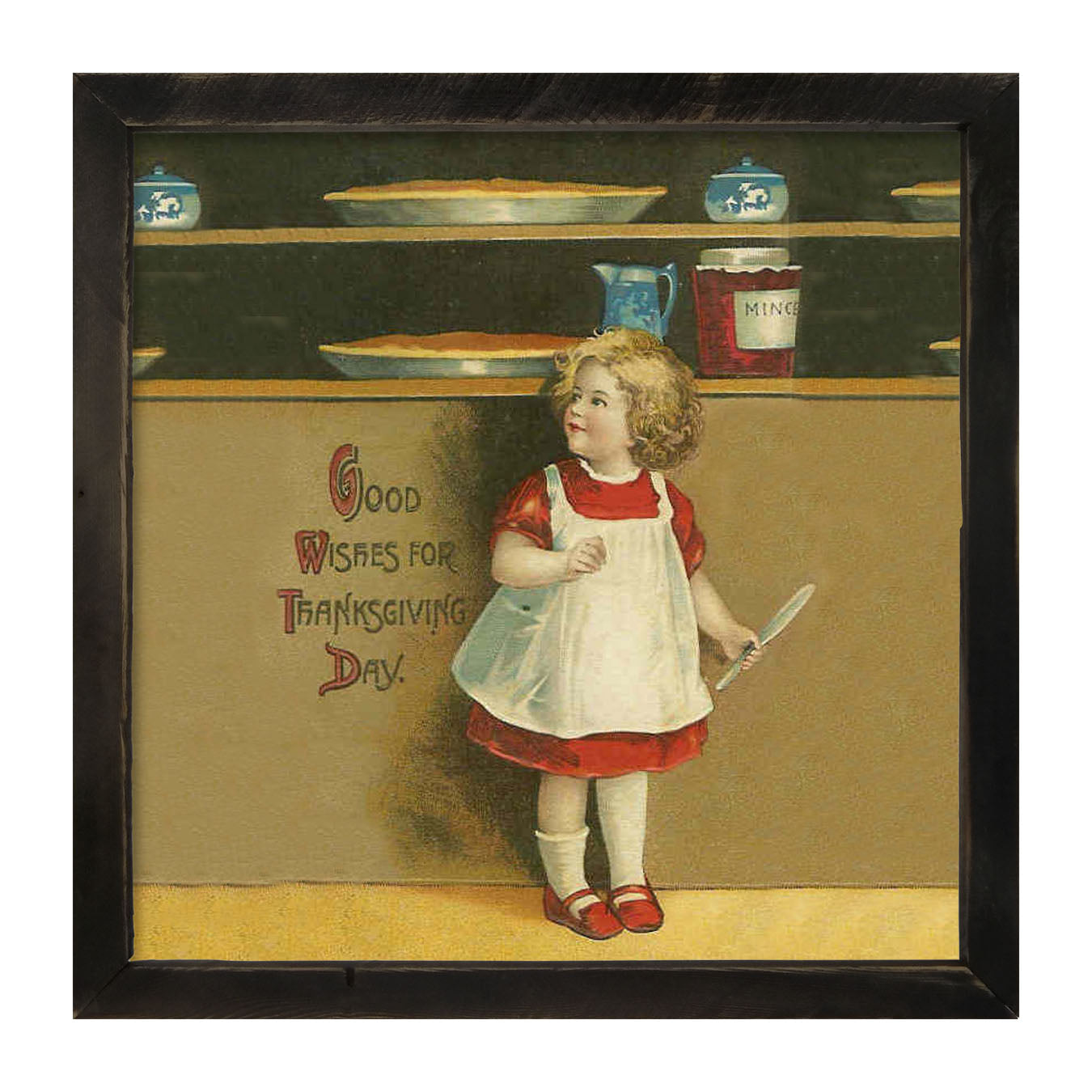 Good Wishes Pies - Framed art