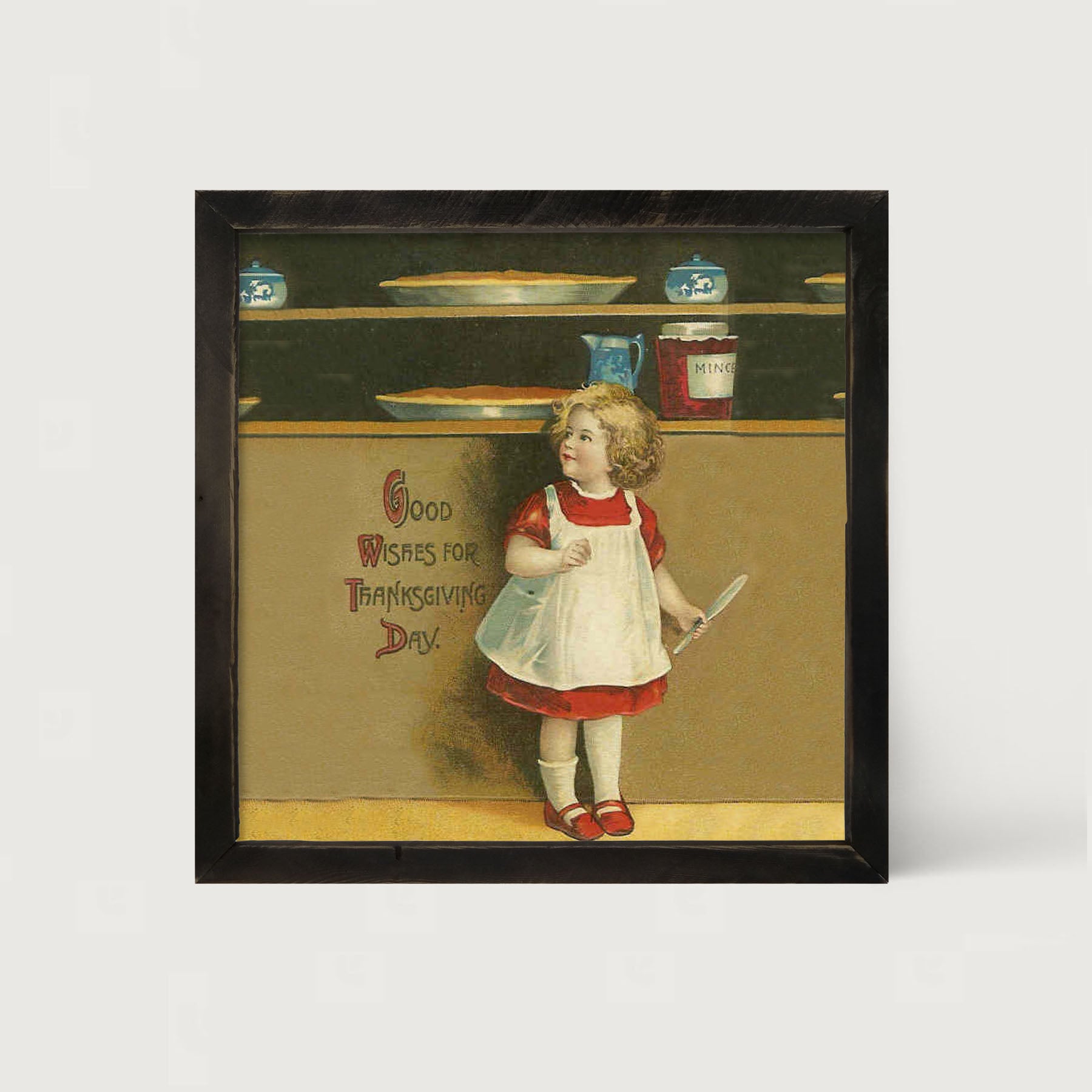 Good Wishes Pies - Framed art