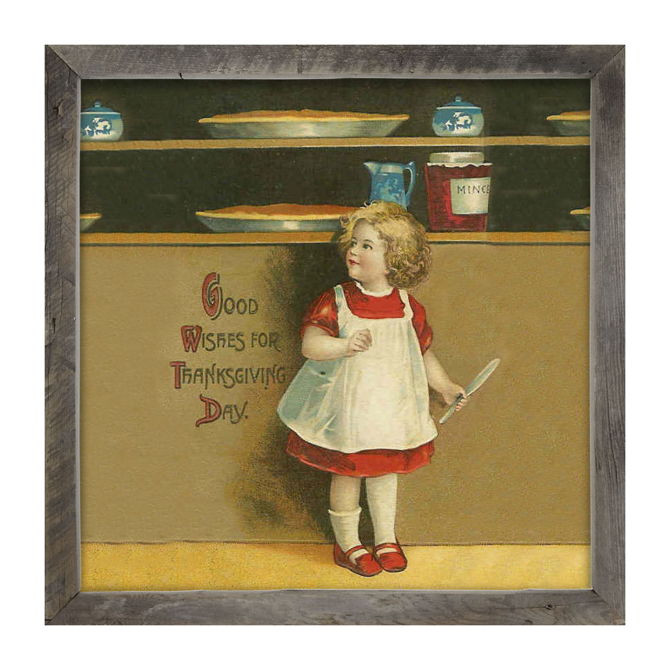 Good Wishes Pies - Framed art